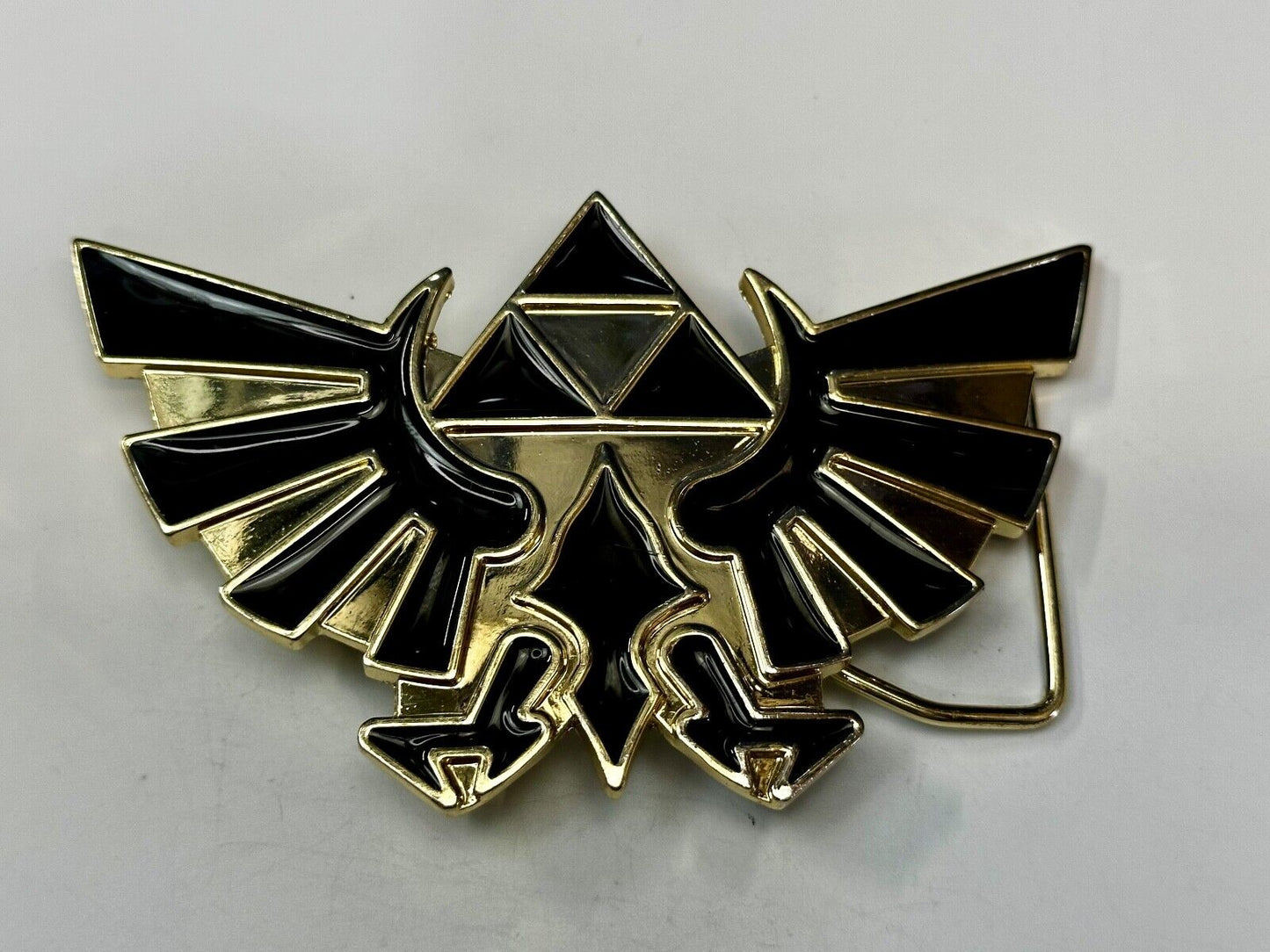The Legend Of Zelda Black Golden Crest Triforce Nintendo 2012 Belt Buckle Hylian