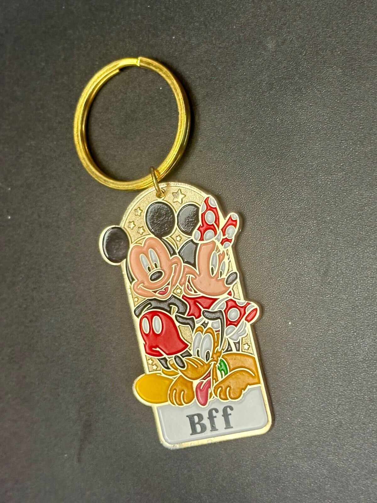 BFF Mickey, Mine and Pluto best friends Disneyland Keychain - Key Ring Chain