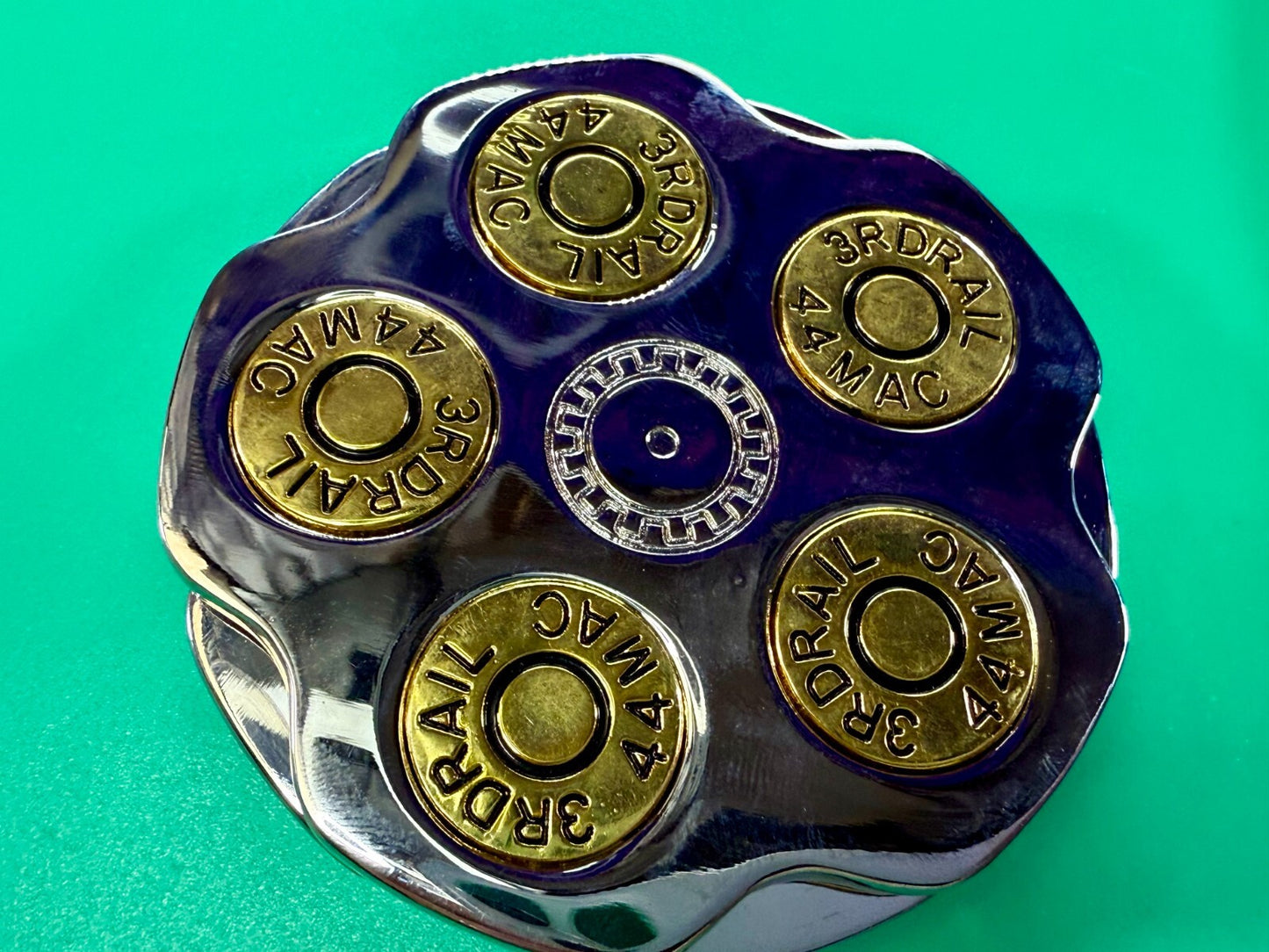 3RDRAIL Magnum 44 Revolver Gun Shell Bullet Moving Collectors Belt Buckle