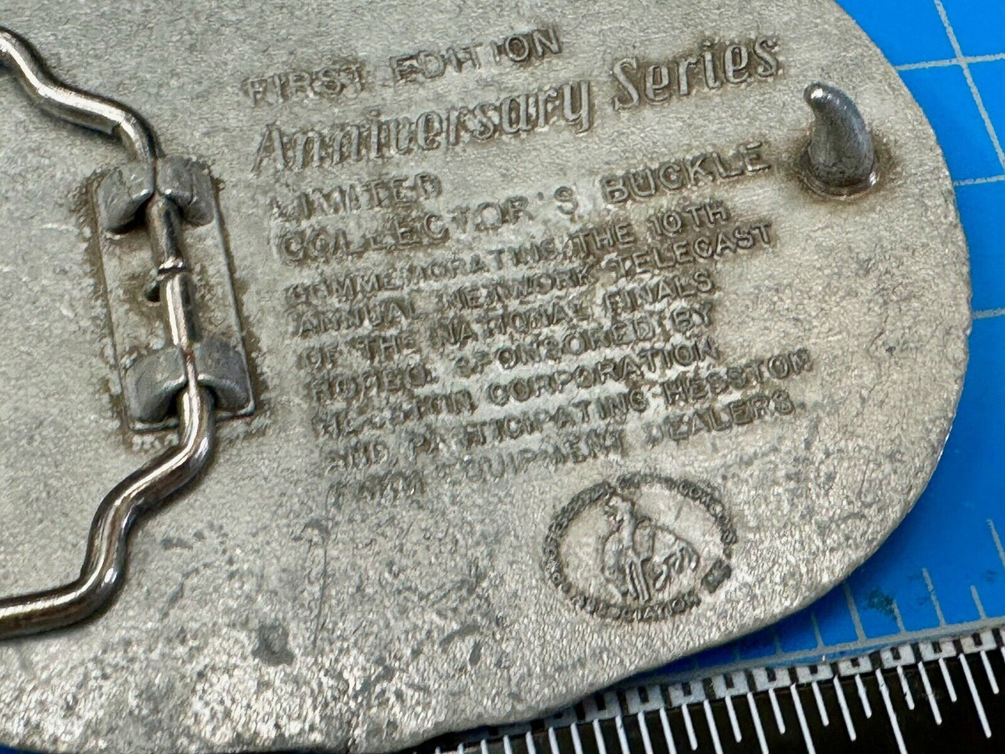 1983 Hesston National Finals Rodeo 25th Anniversary Adult Collectors Belt Buckle