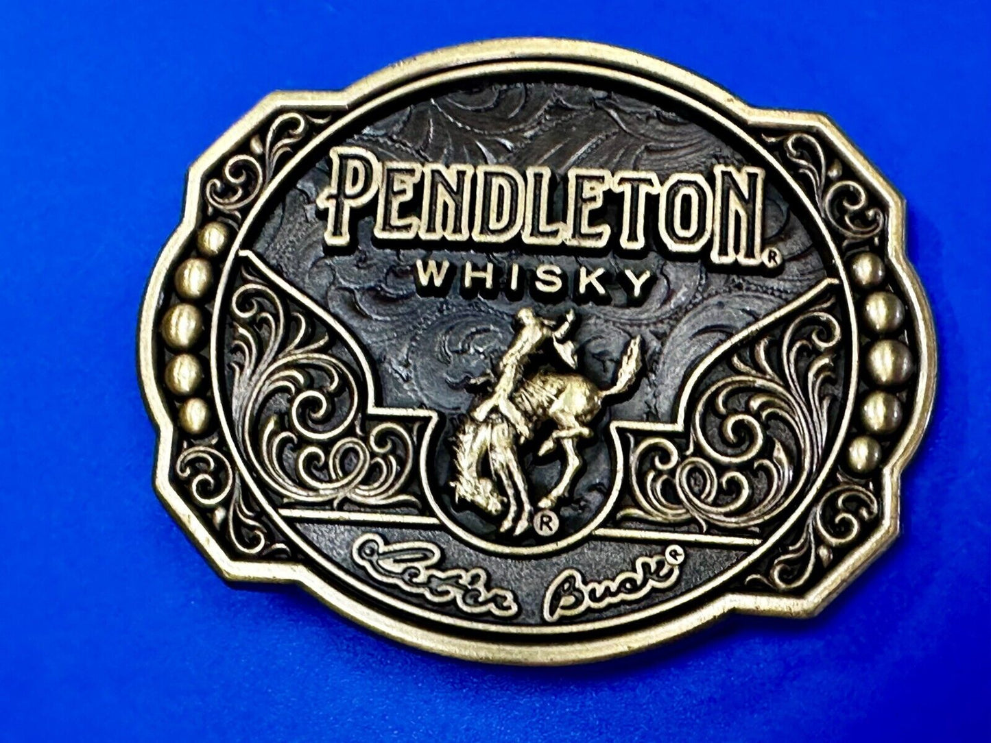 2024 Pendleton Whiskey Let'er Buck Rodeo Cowboy Montana Silversmiths Belt Buckle