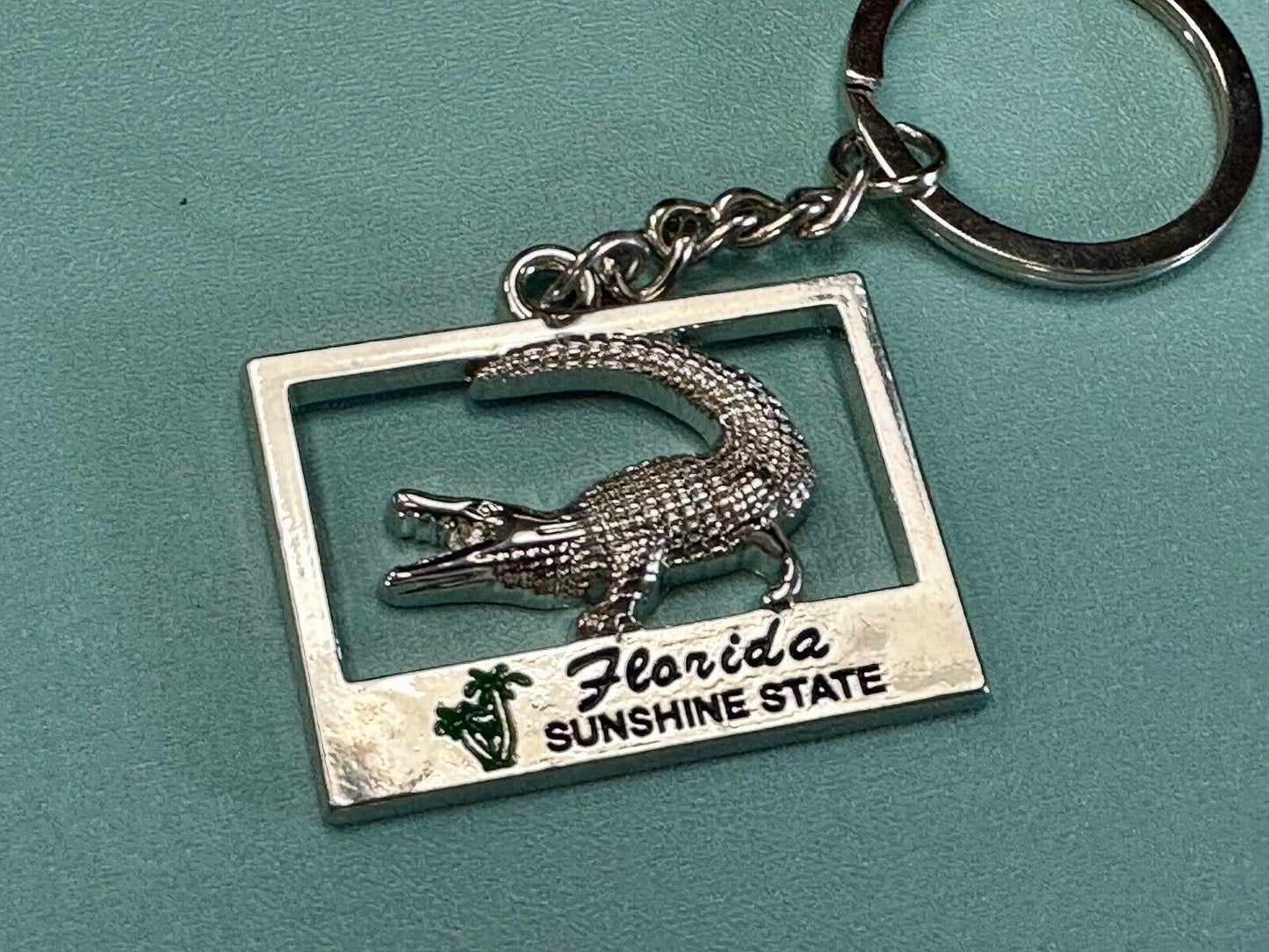 Alligator, Florida, The Sunshine State souvenir Keychain - Key Ring Chain