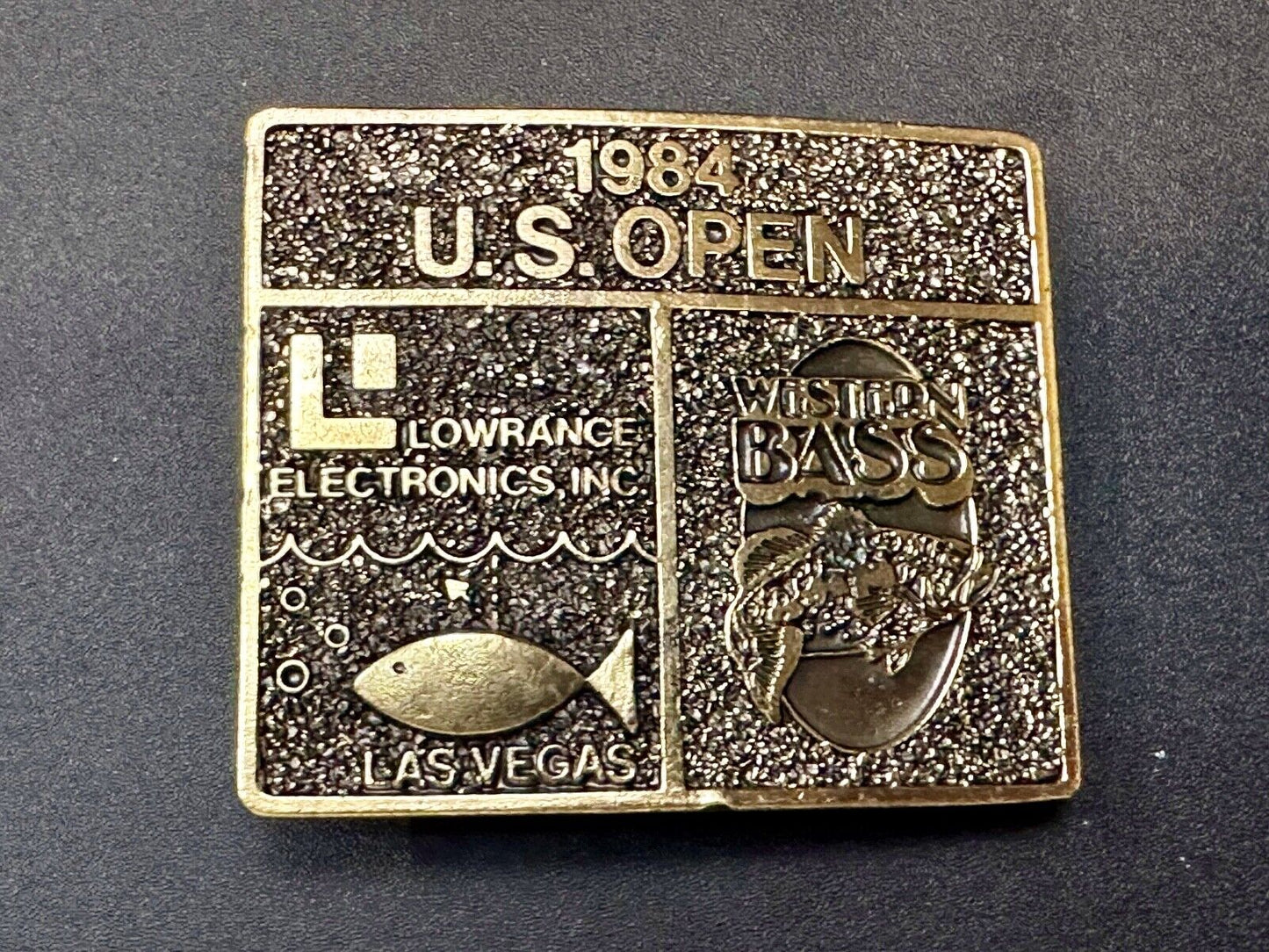 1984 US Open -Western Bass Lawrence Electronics The Great American Belt Buckle