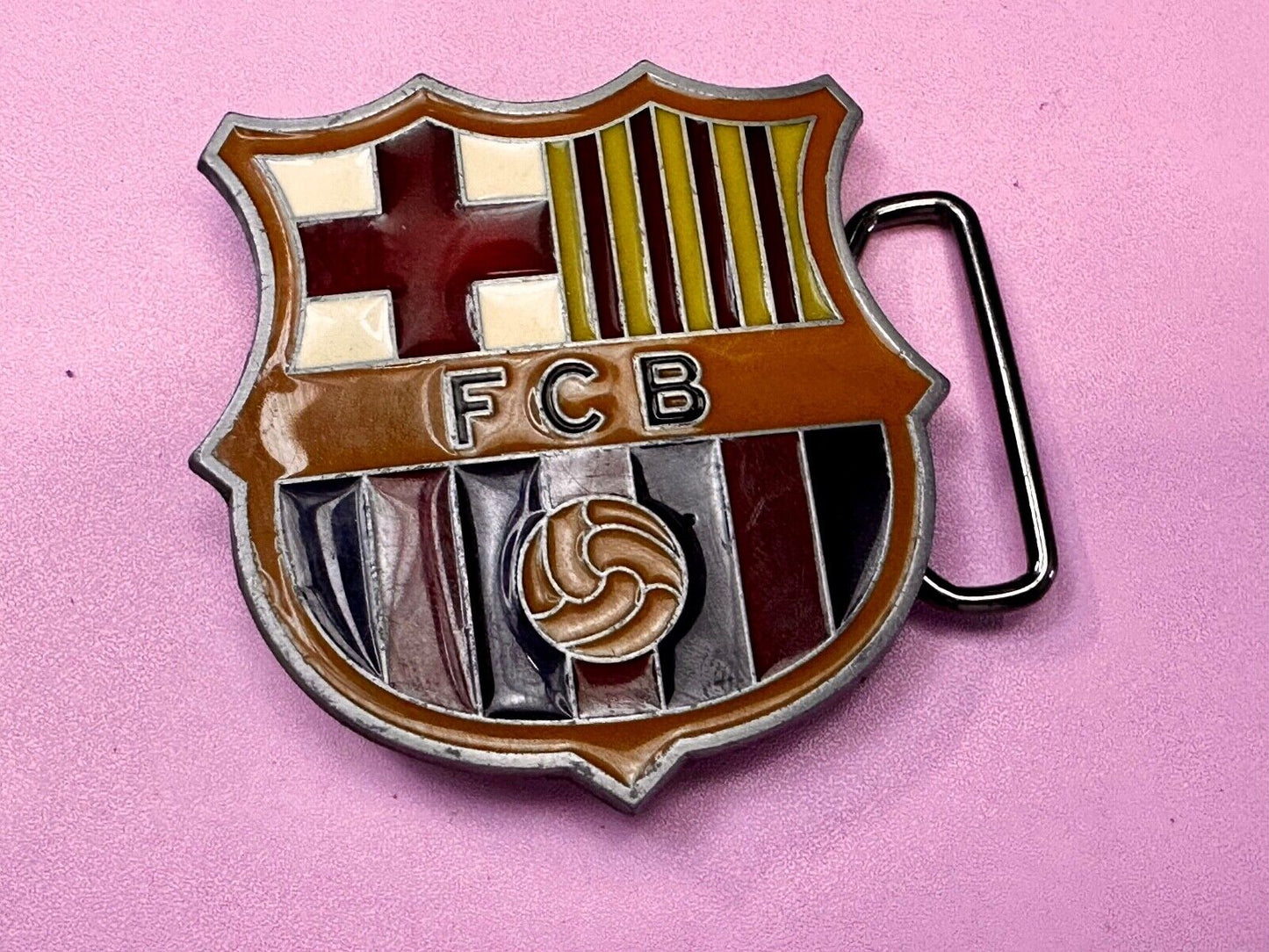 Barcelona F.C. Purple Barcelona FCB Club Emblem Commemorative Belt Buckle