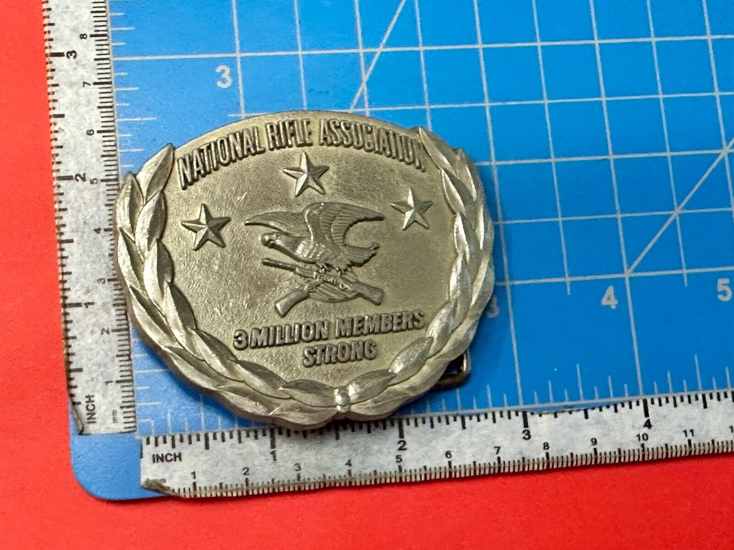 3 Million Members Strong National Rifle Assn NRA Membership belt buckle