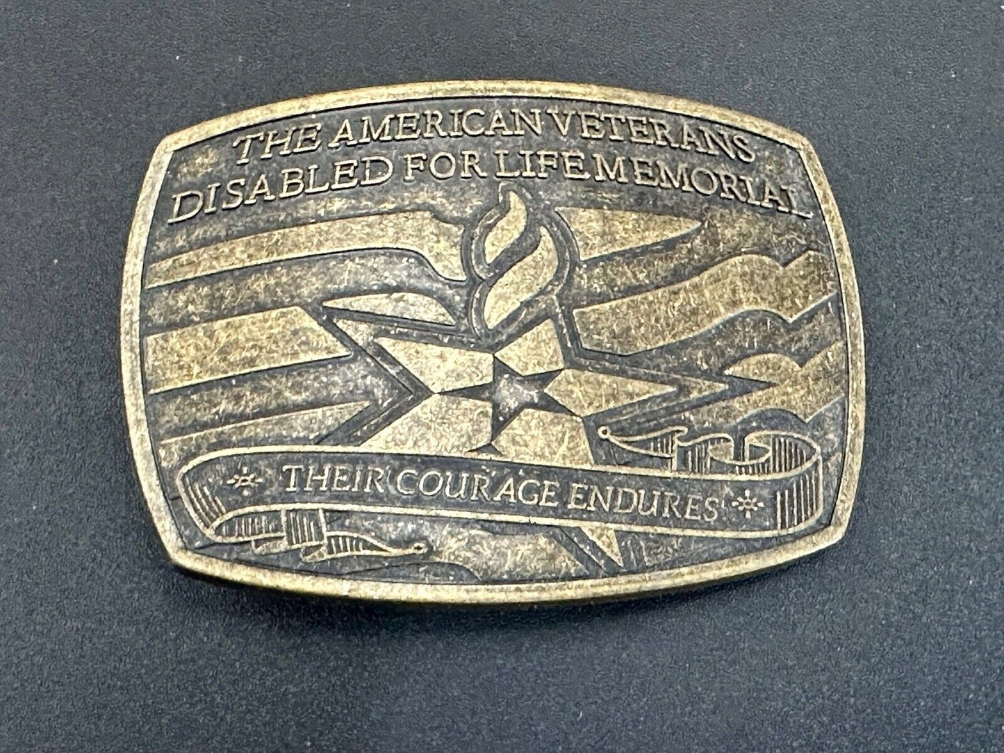 The American Veterans Disabled for Life Memorial Belt Buckle 2006