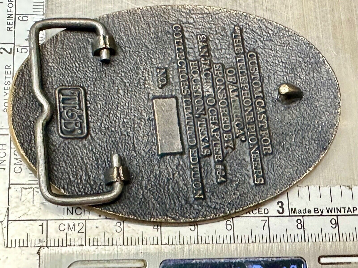Telephone Pioneers of America TL&B Belt Buckle Fellowship Loyalty Service