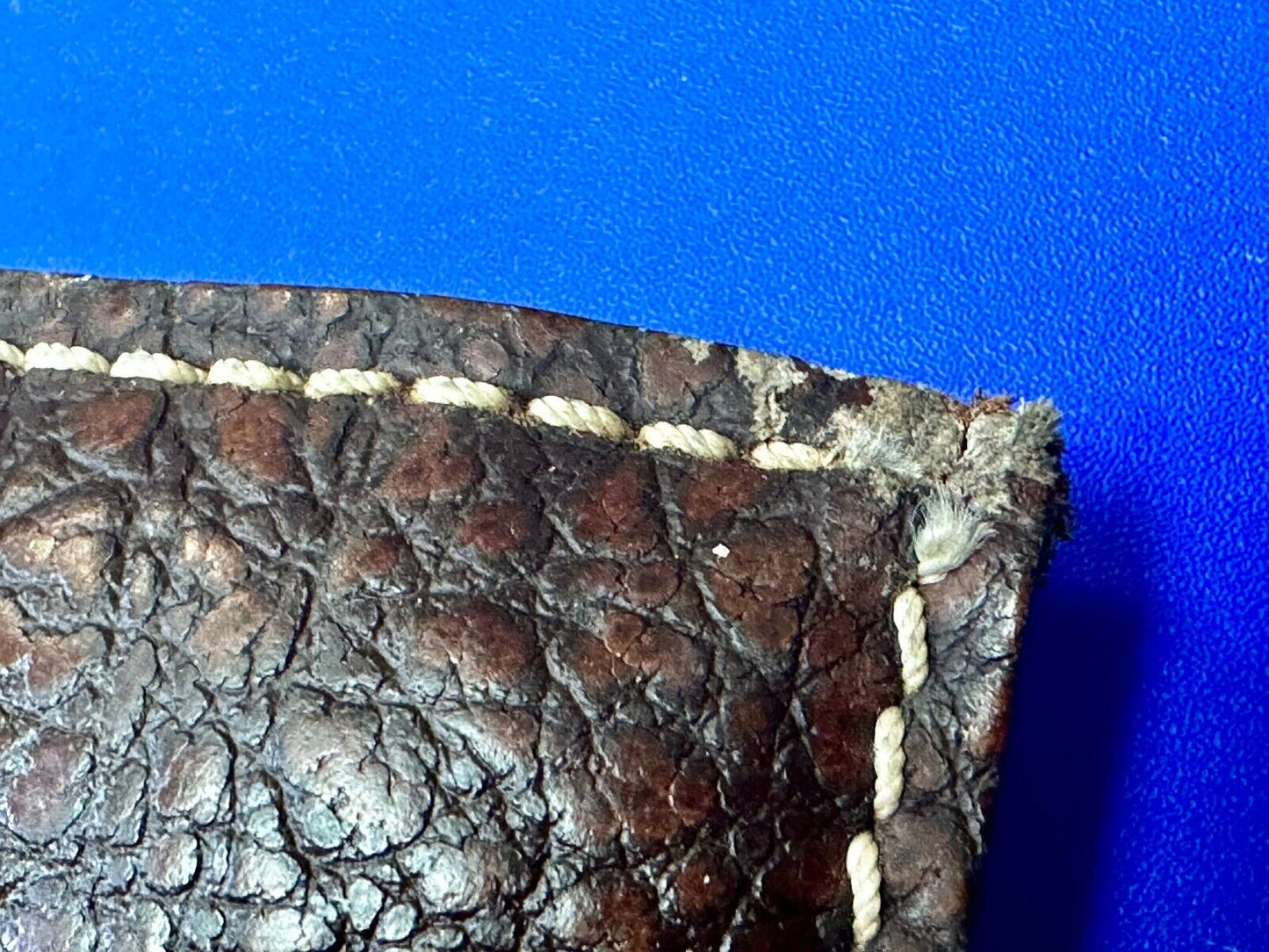 vintage brown leather belt buckle to restore