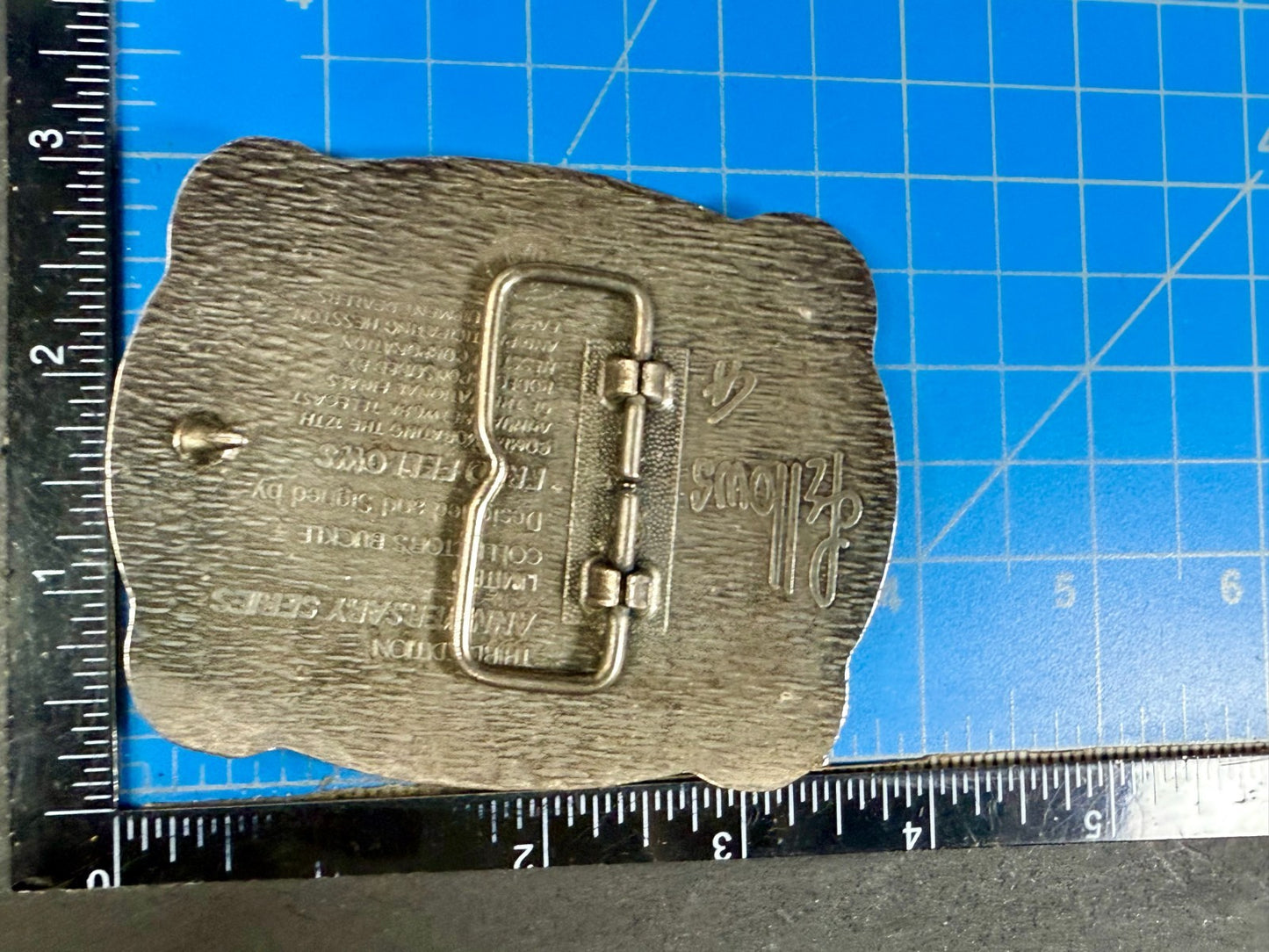 1985 Hesston NFR National Finals Rodeo Calf Roping Vintage Belt Buckle