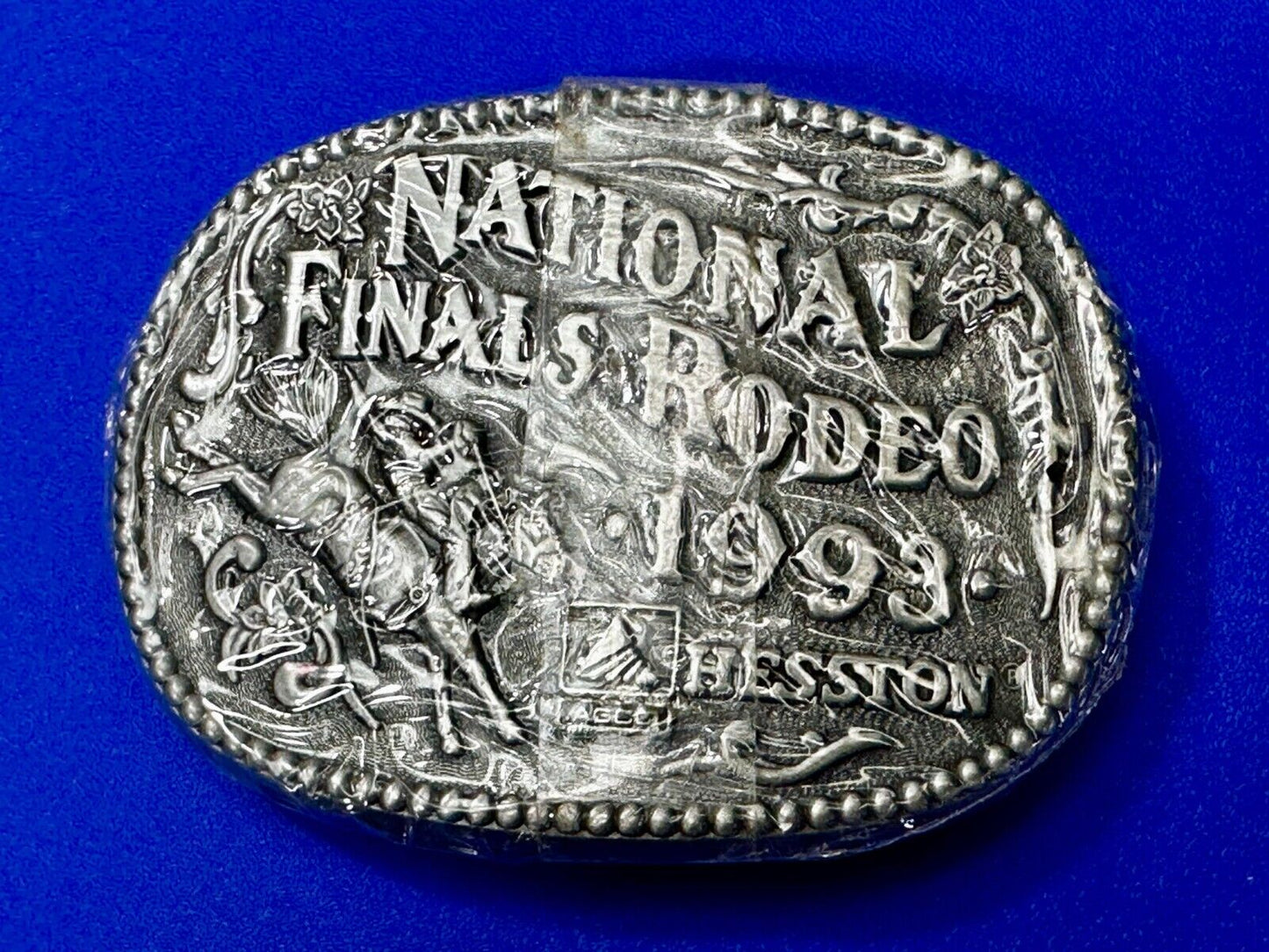1993 Hesston National Finals Rodeo NFR Cowboys Youth Size NOS Belt Buckle
