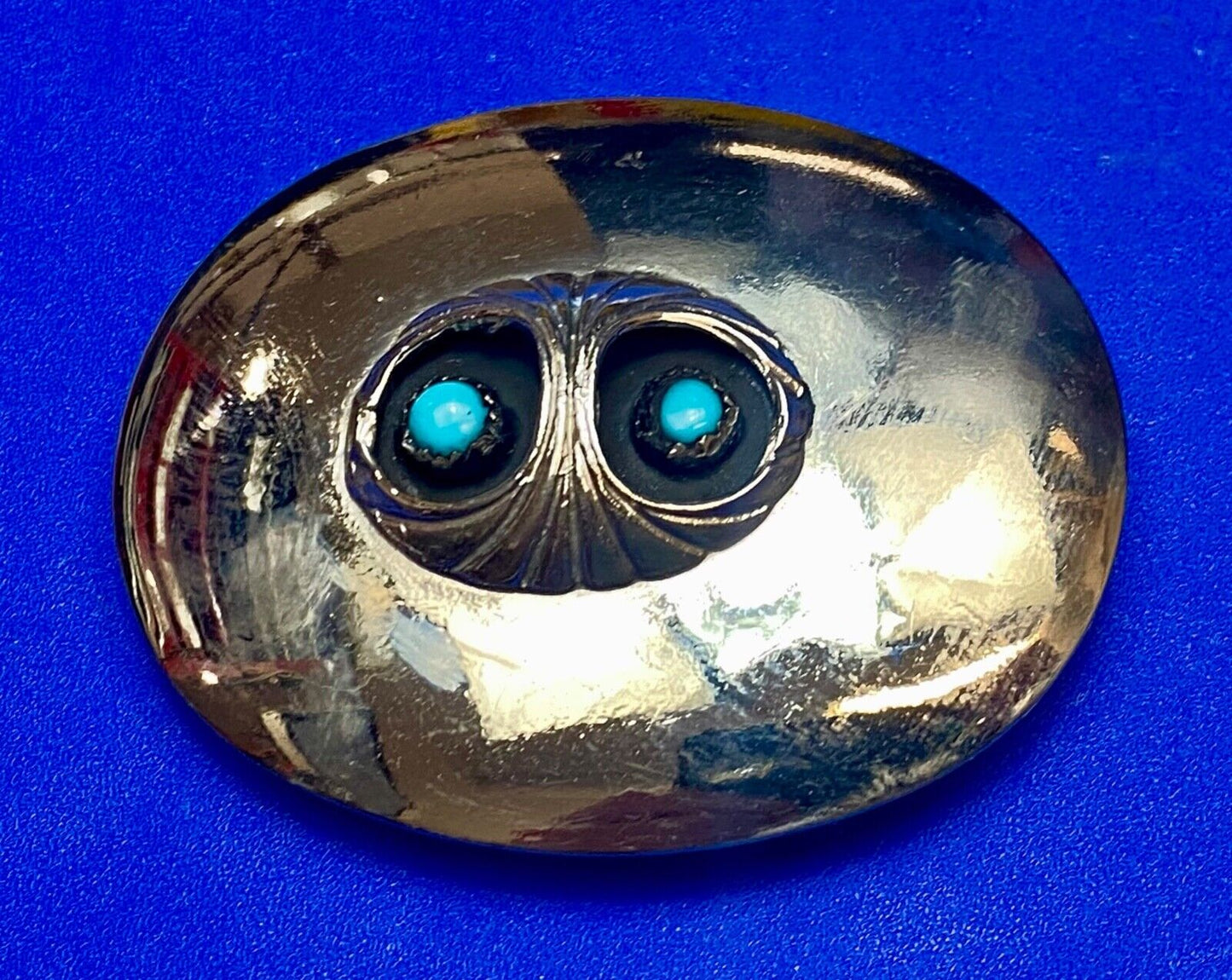 B Cayaditto Zuni Navajo Native American Belt Buckle - see BC hallmark