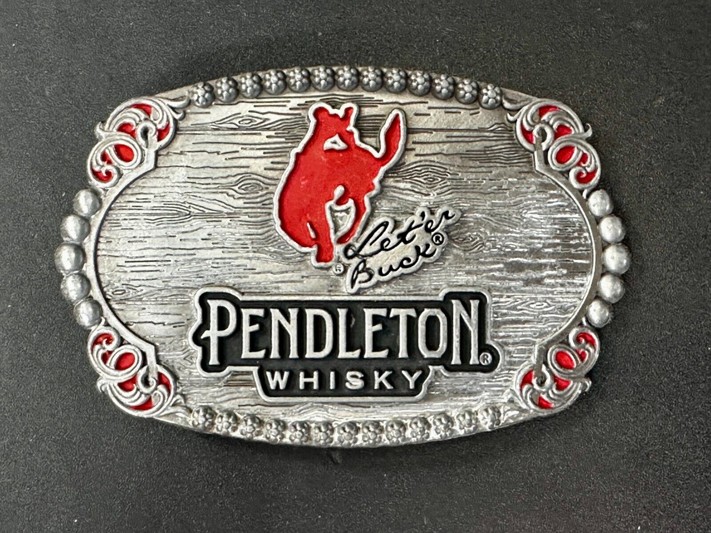 2023 Pendleton whiskey Let'er Buck Rodeo Cowboy Montana Silversmiths Belt Buckle