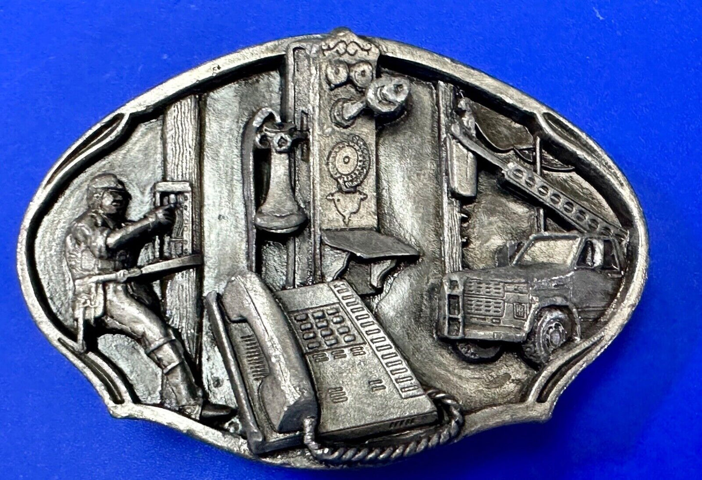 Telephone Linesmen pole climbers Telecommunication 89 Arroyo Grande belt buckle