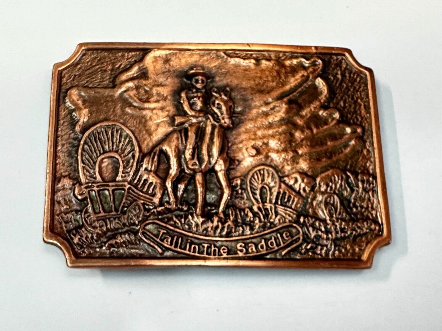 Tall In The Saddle Horse Riding Western Cowboy Vintage Belt Buckle