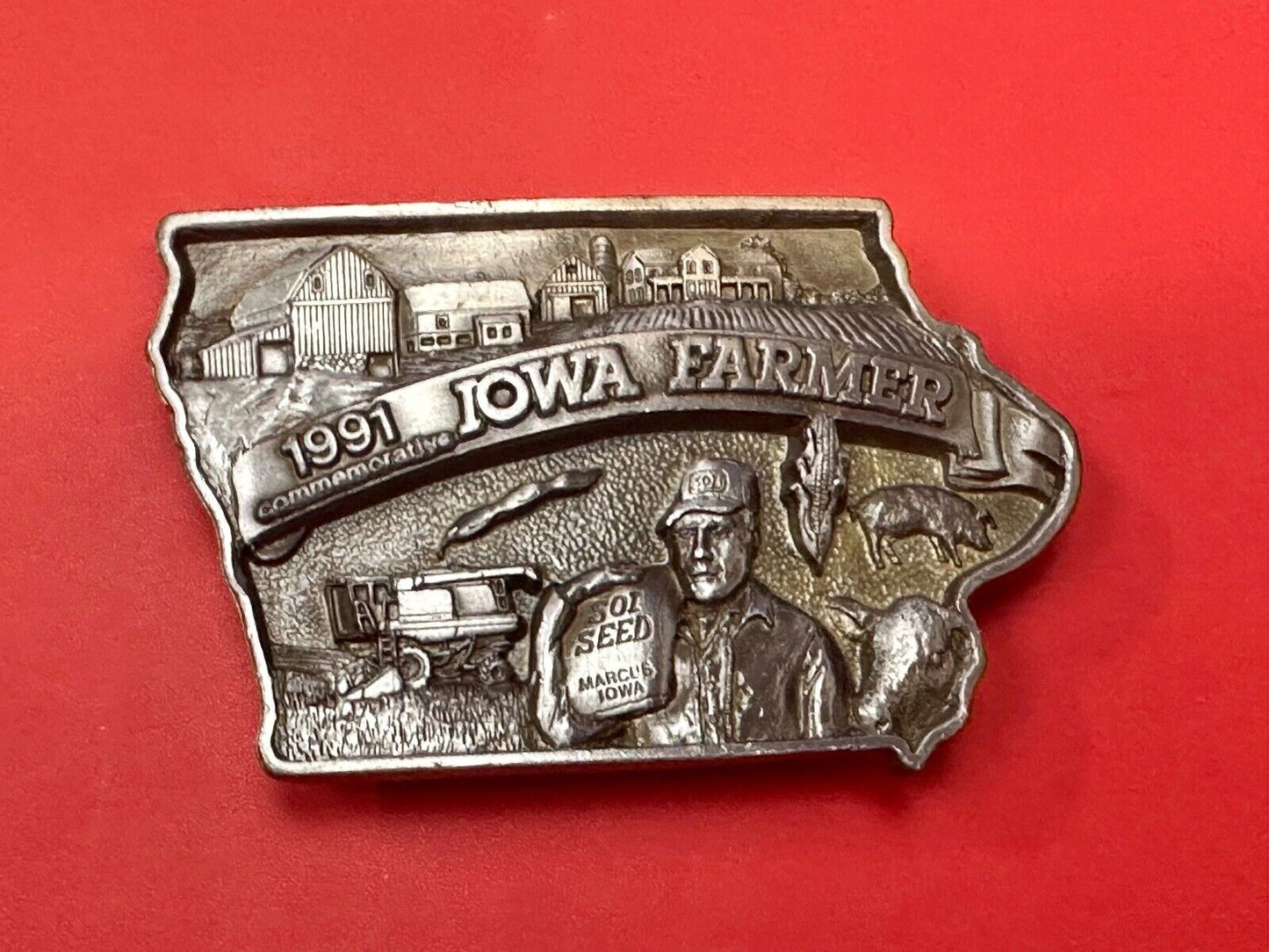 1991 Iowa State Farm Commemorative belt buckle