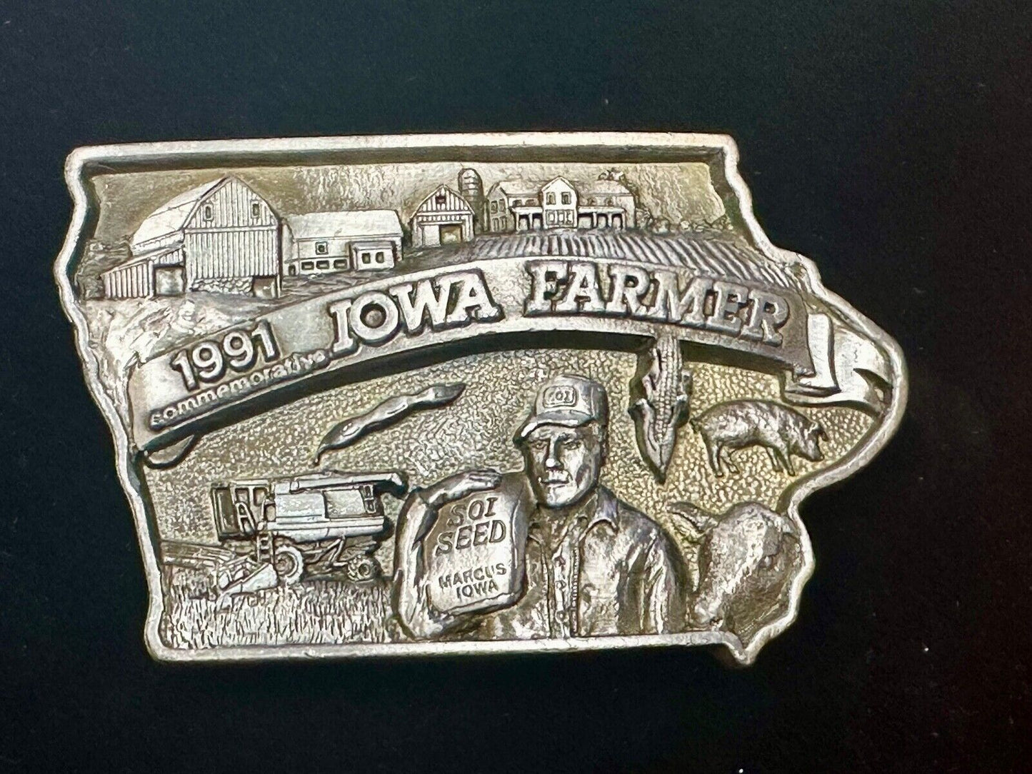 1991 Iowa State Farm Commemorative belt buckle