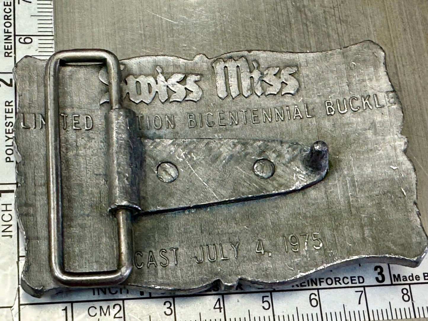 Swiss Miss Patriotic American Eagle 200 year Bicentennial Pride belt buckle