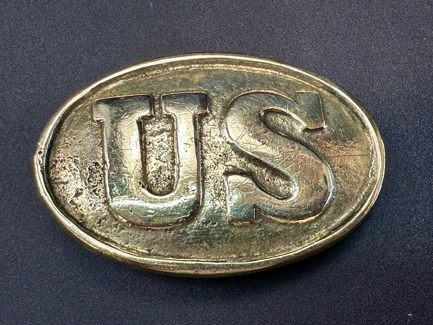 US Enlisted Army Soldiers Civil War Reproduction belt buckle - Two prong back