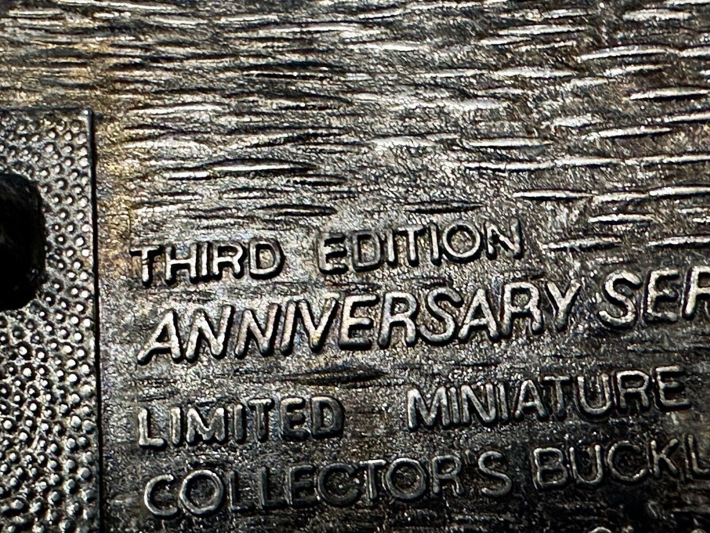 1985 NFR YOUTH SIZE `Rodeo Vintage Hesston Belt Buckle Steer Wrestling