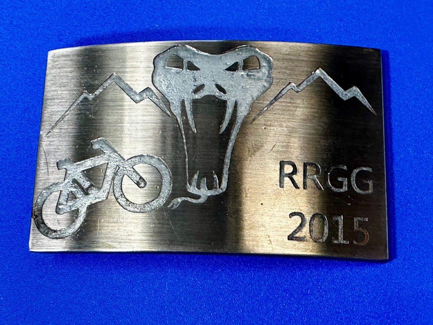 2015 RRGG Viper Logo Event Trail Mountain BMX Bike Race Ride Biker Belt Buckle