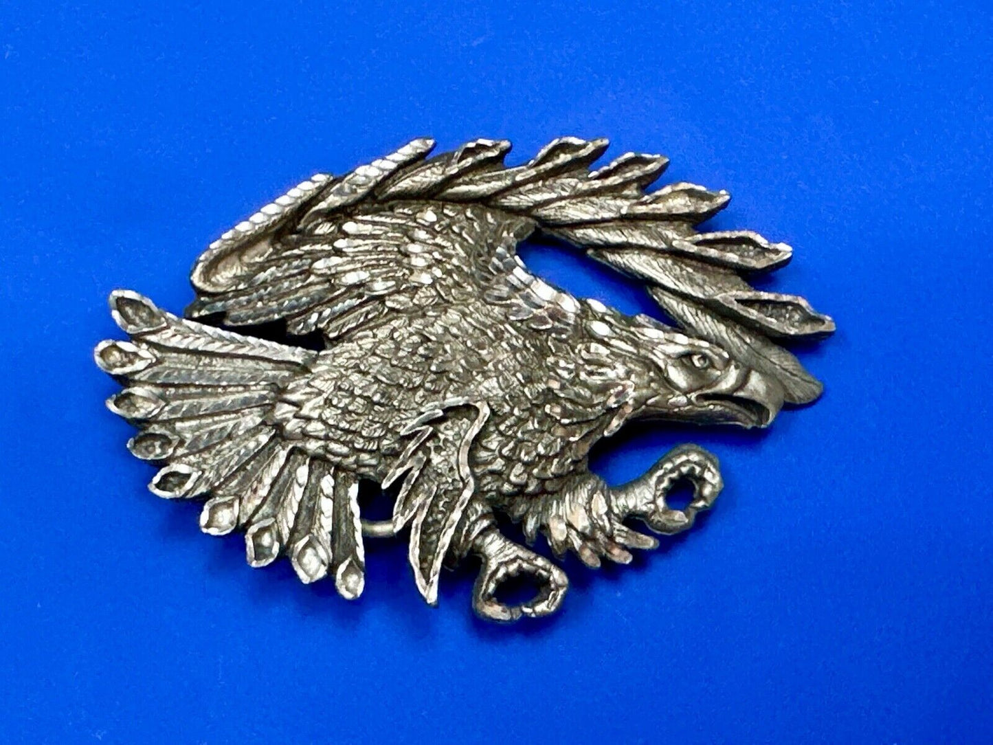 Vintage EJC EAGLE - Attacking Hunting Diving cutout belt buckle
