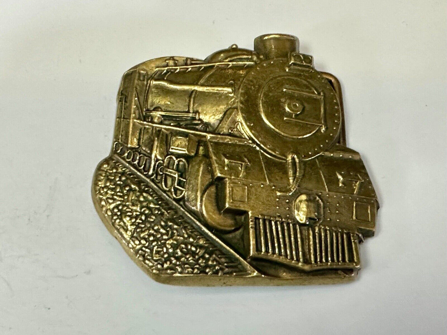 Train Rail Road Steam Engine vintage solid brass Baron Buckles belt buckle