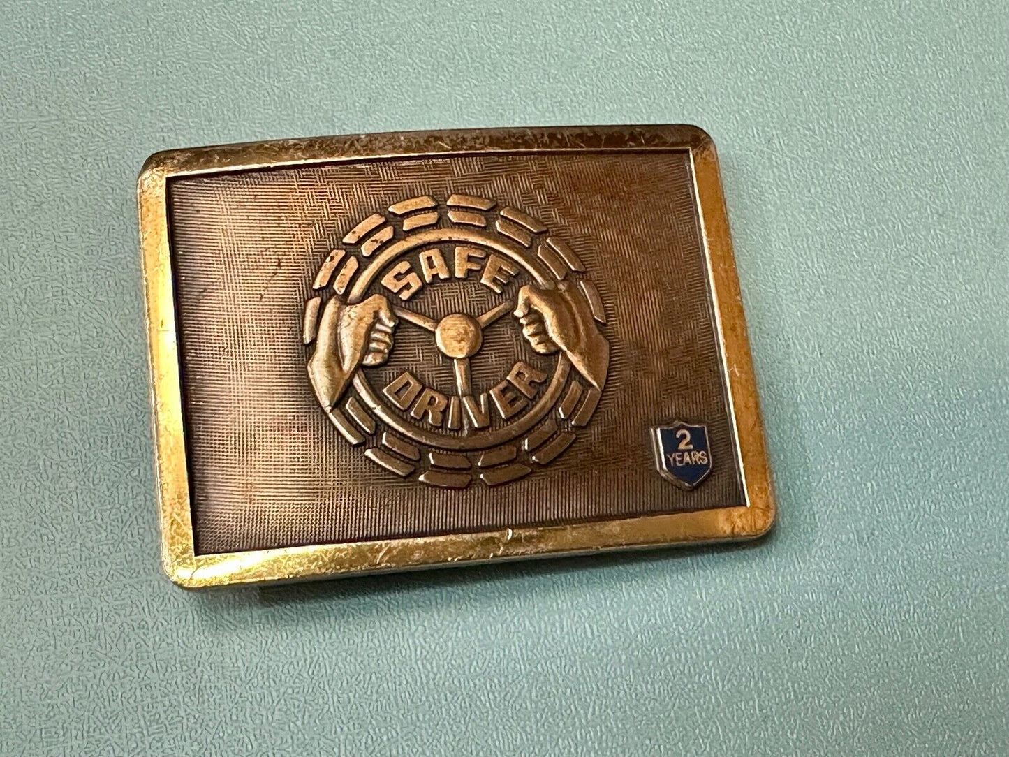 Balfour Safe driver Semi Big Rig Transport belt buckle with 2 year insert