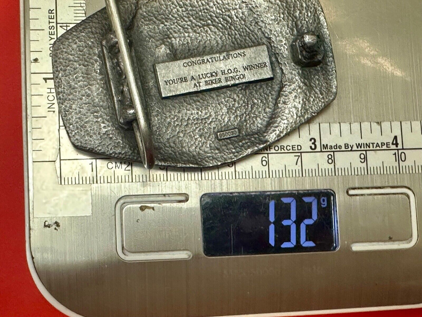 BIKER BINGO H.O.G. Harley Davidson Owners Group - lucky winner belt buckle