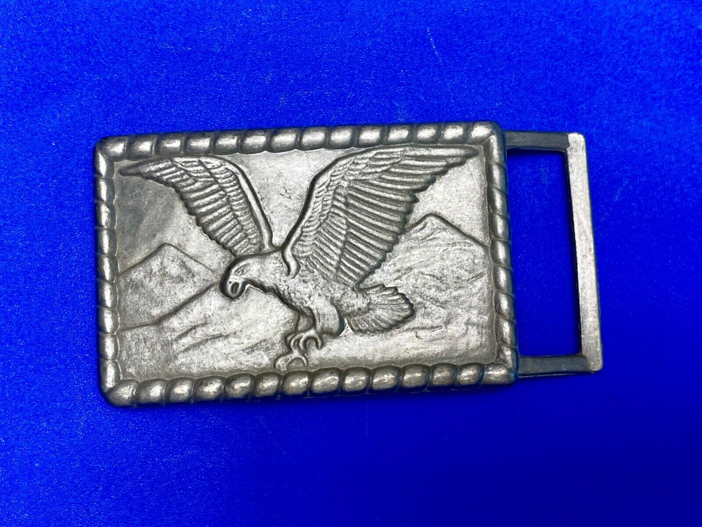 Vintage EAGLE Belt Buckle American Americana USA Biker Mountains Classic