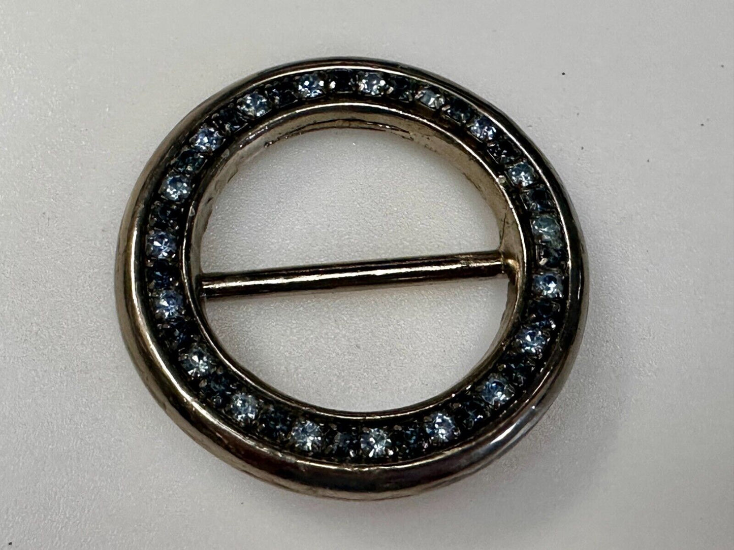 Beautiful Round Rhinestone Covered Replacement Dress Belt Scarf Slide Buckle
