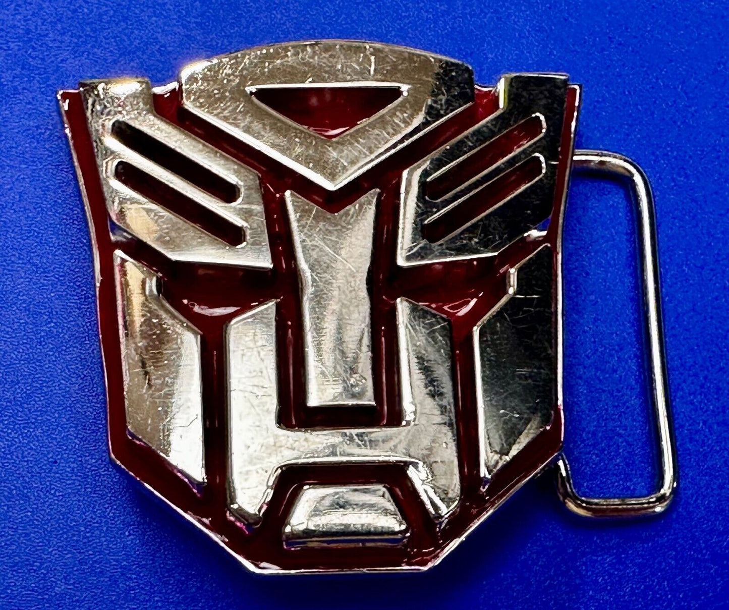 Transformers Autobot Optimus Prime Silver Red Color 2008 GTO Belt Buckle