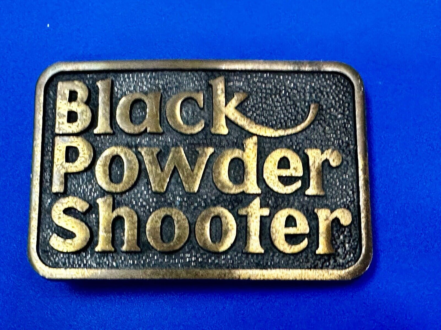 Black Powder Shooter Vintage BTS Solid Brass Belt Buckle - Guns Ammo Military
