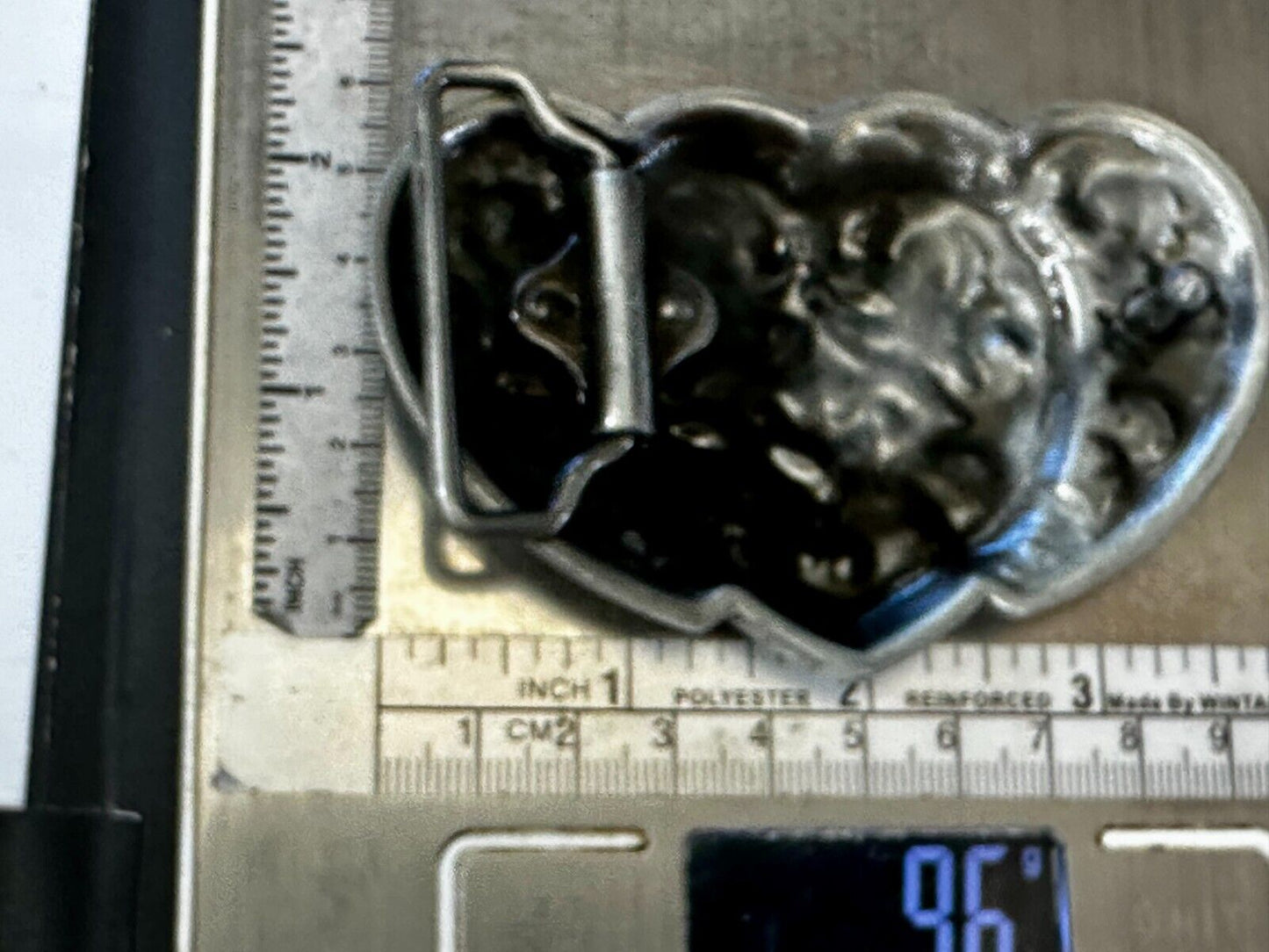 Three Heart Shaped Western Cutout Two Tone Cowgirls Belt Buckle