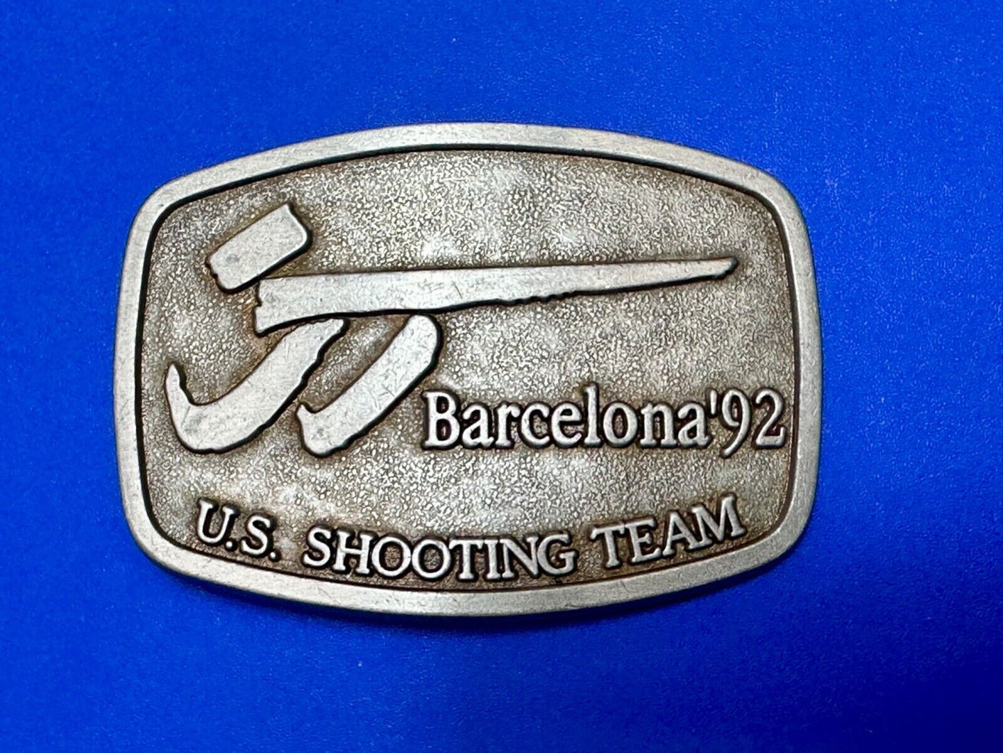 Barcelona 1992 Summer Olympics US shooting team Vintage belt buckle