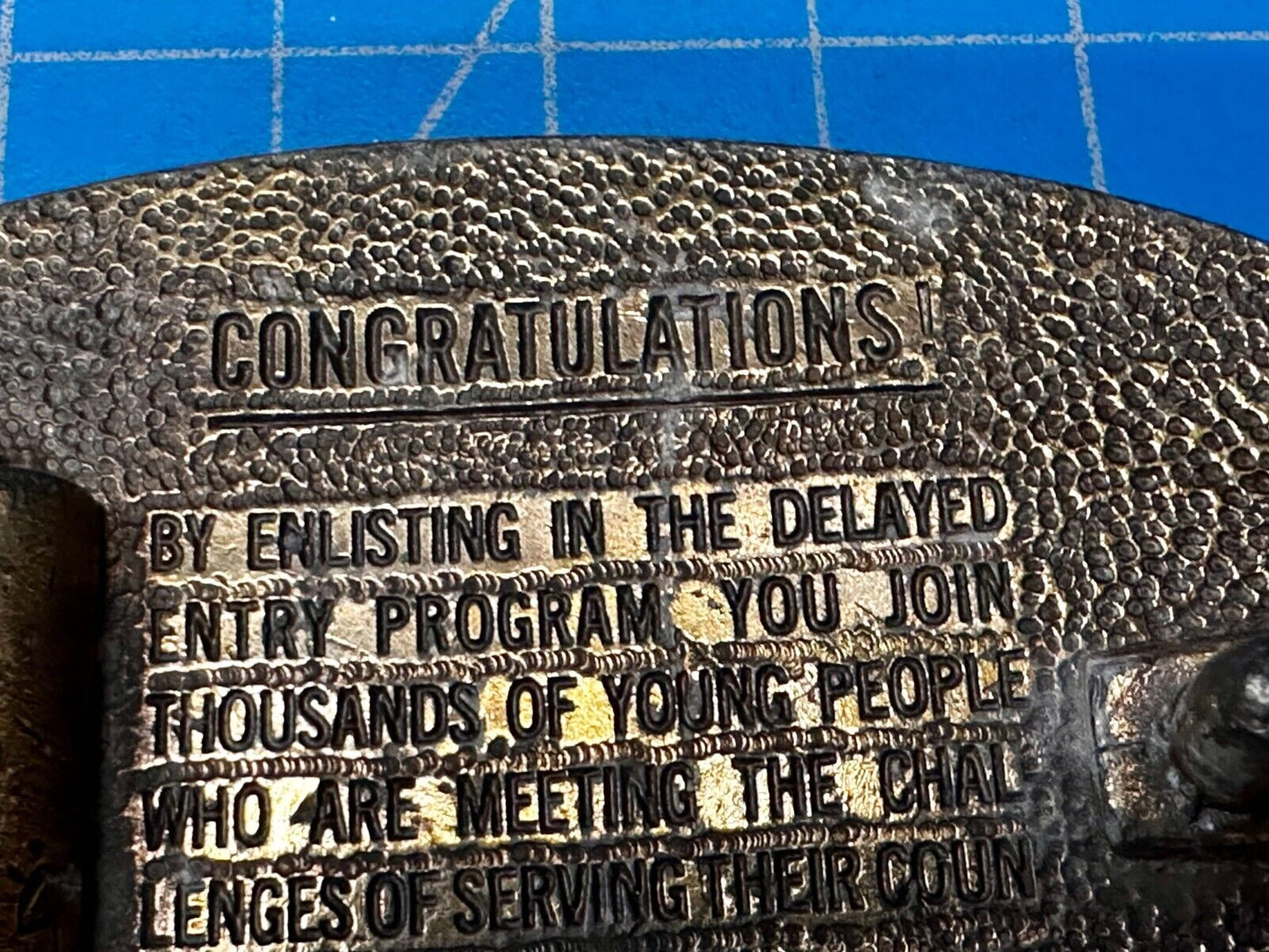 US Army Enlisted Soldier Delayed Entry Program United Staes Military Belt Buckle