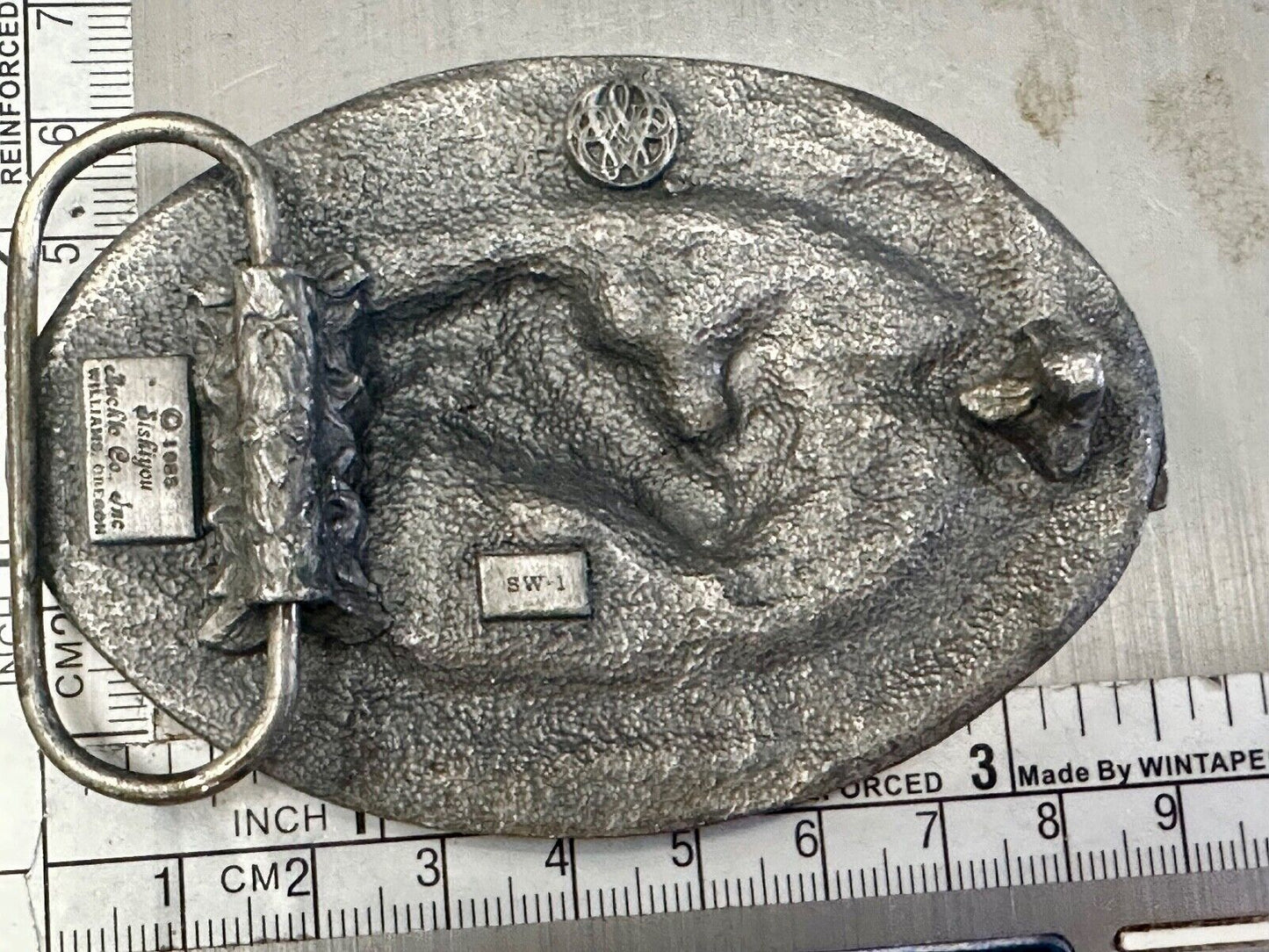 Vintage 1985 Horse lovers siskiyou pewter belt buckle