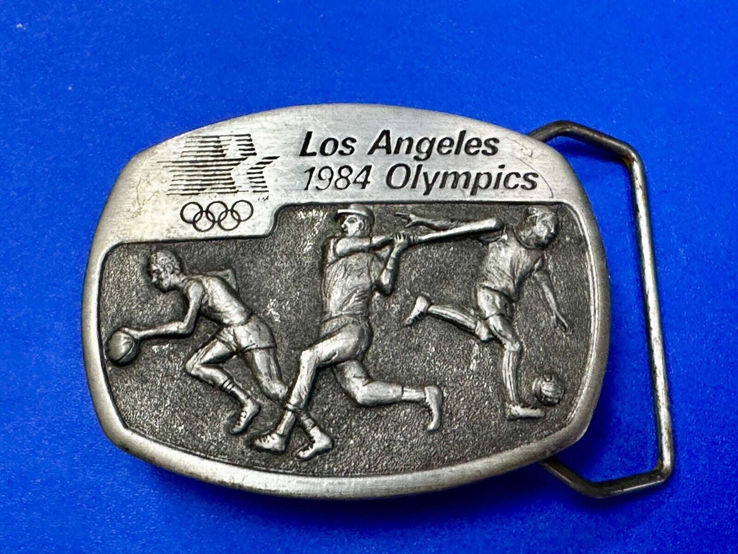 Baseball - 1984 Los Angeles Olympics Commemorative Pewter Sanchez Belt Buckle