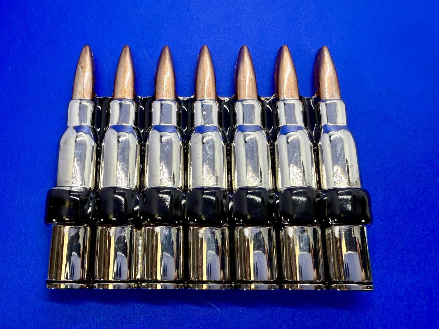 Ammo Bullets Clip MOS Figural Seven Shots Gun Collectors Heavy Large Belt Buckle