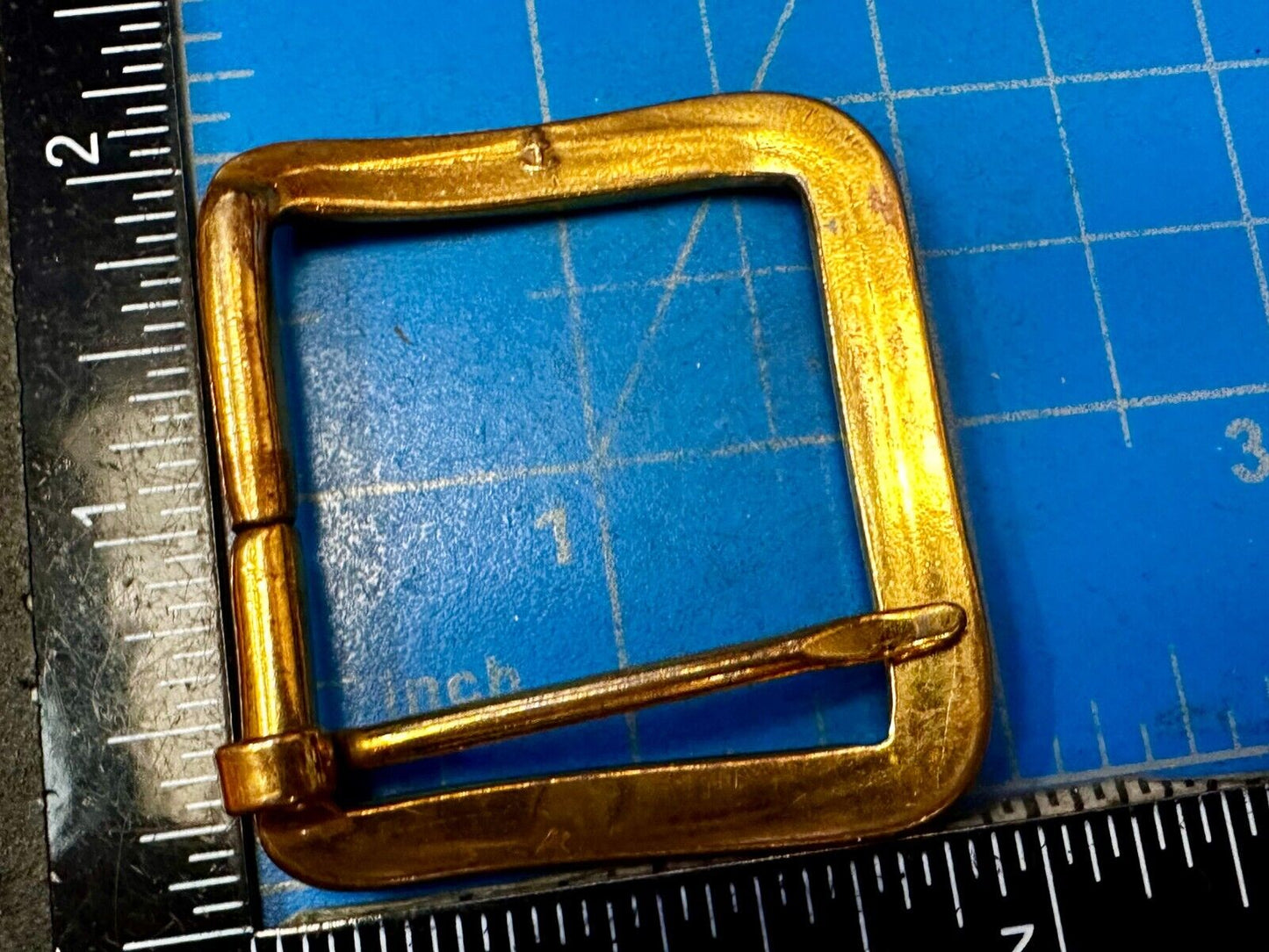 2" Wide Vintage Brass Tone Replacement Belt Buckle