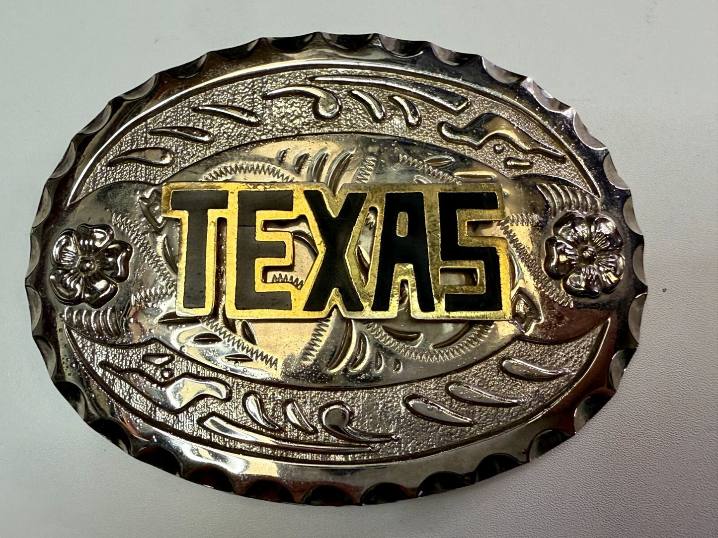 Texas - The name say it all. Big Southwestern Black Block letters Belt Buckle