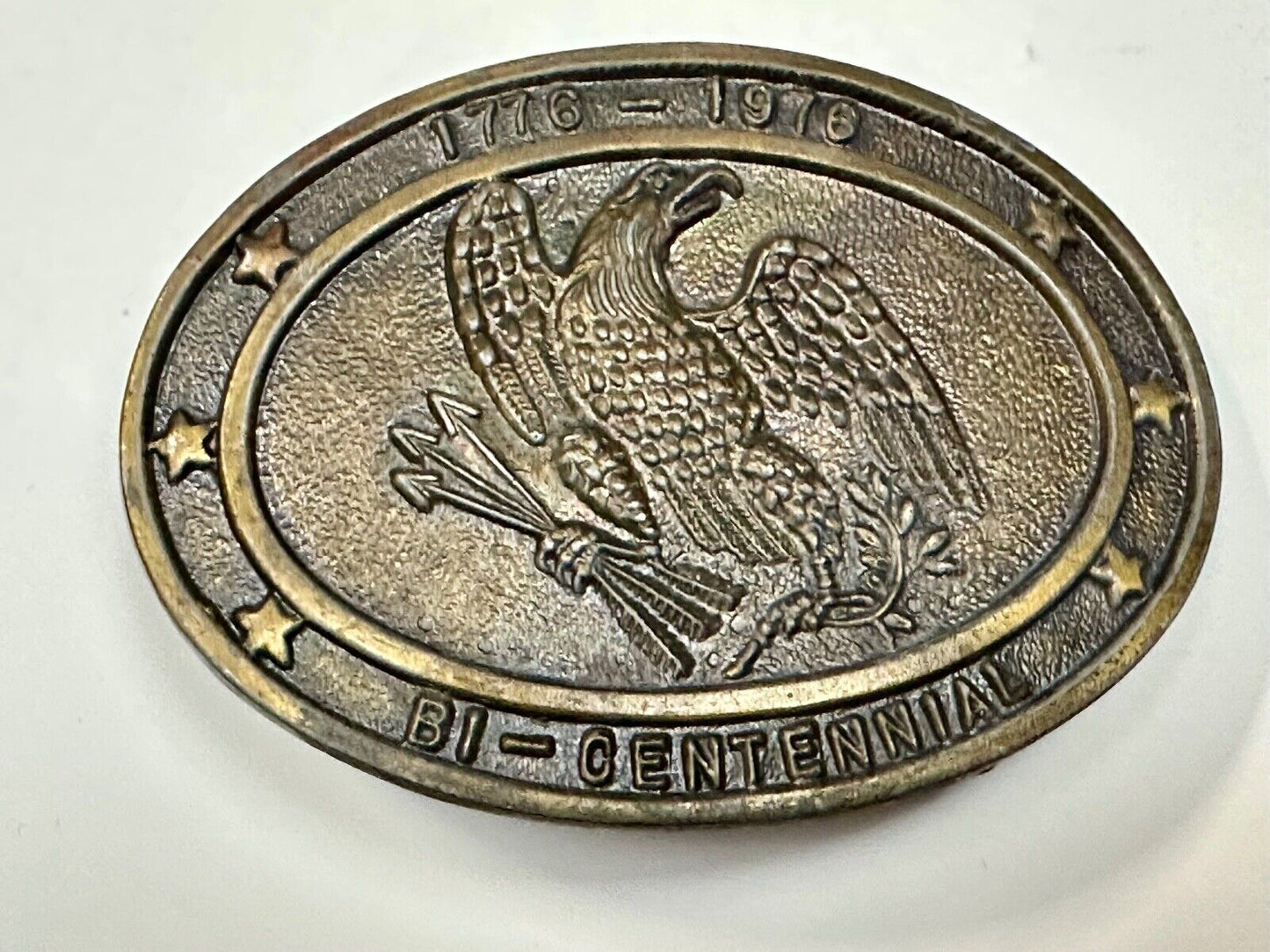 Bicentennial USA America 1776 - 1976 Eagle Arrows Vintage belt buckle