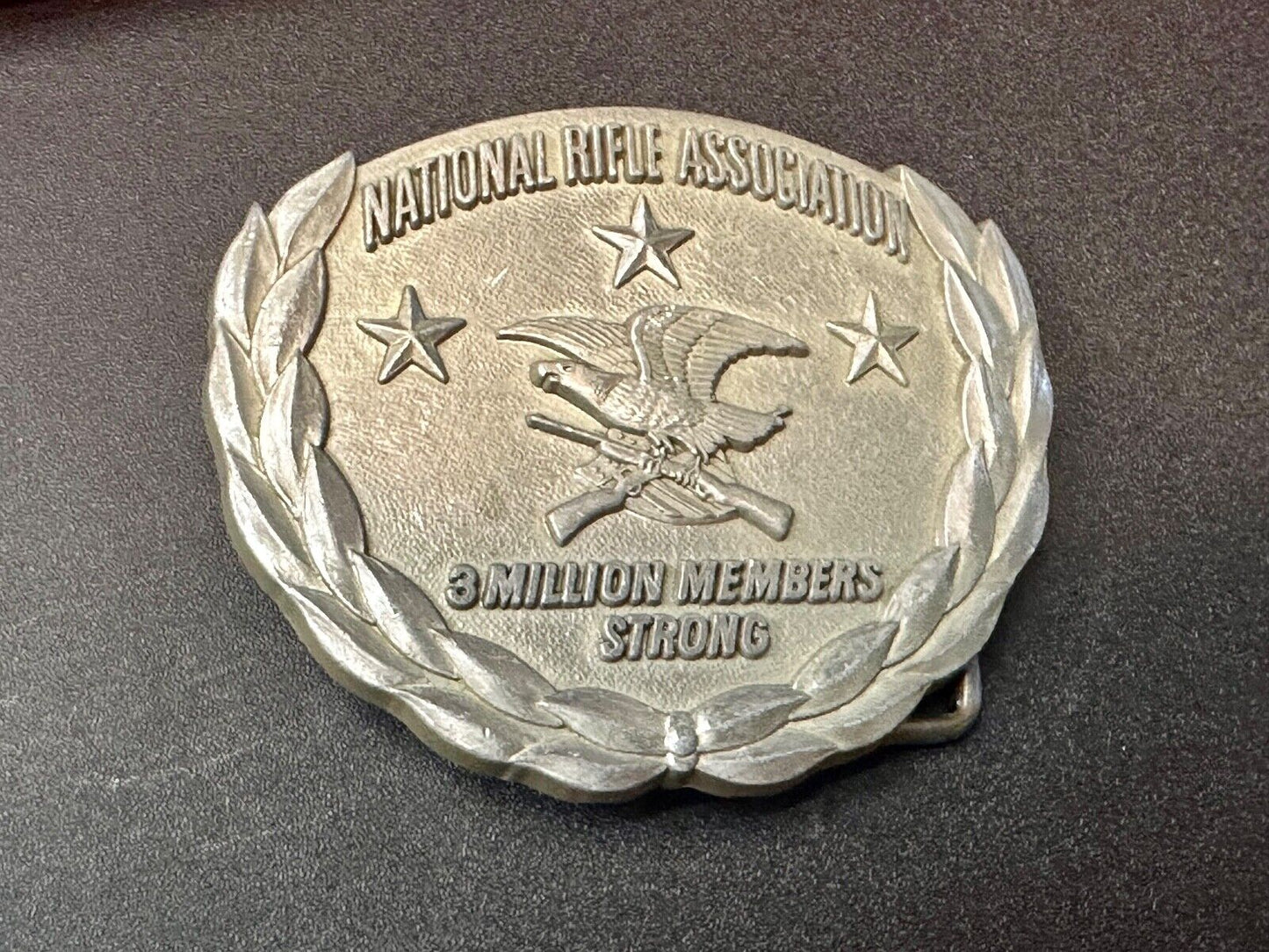 3 Million Members Strong National Rifle Assn NRA Membership belt buckle