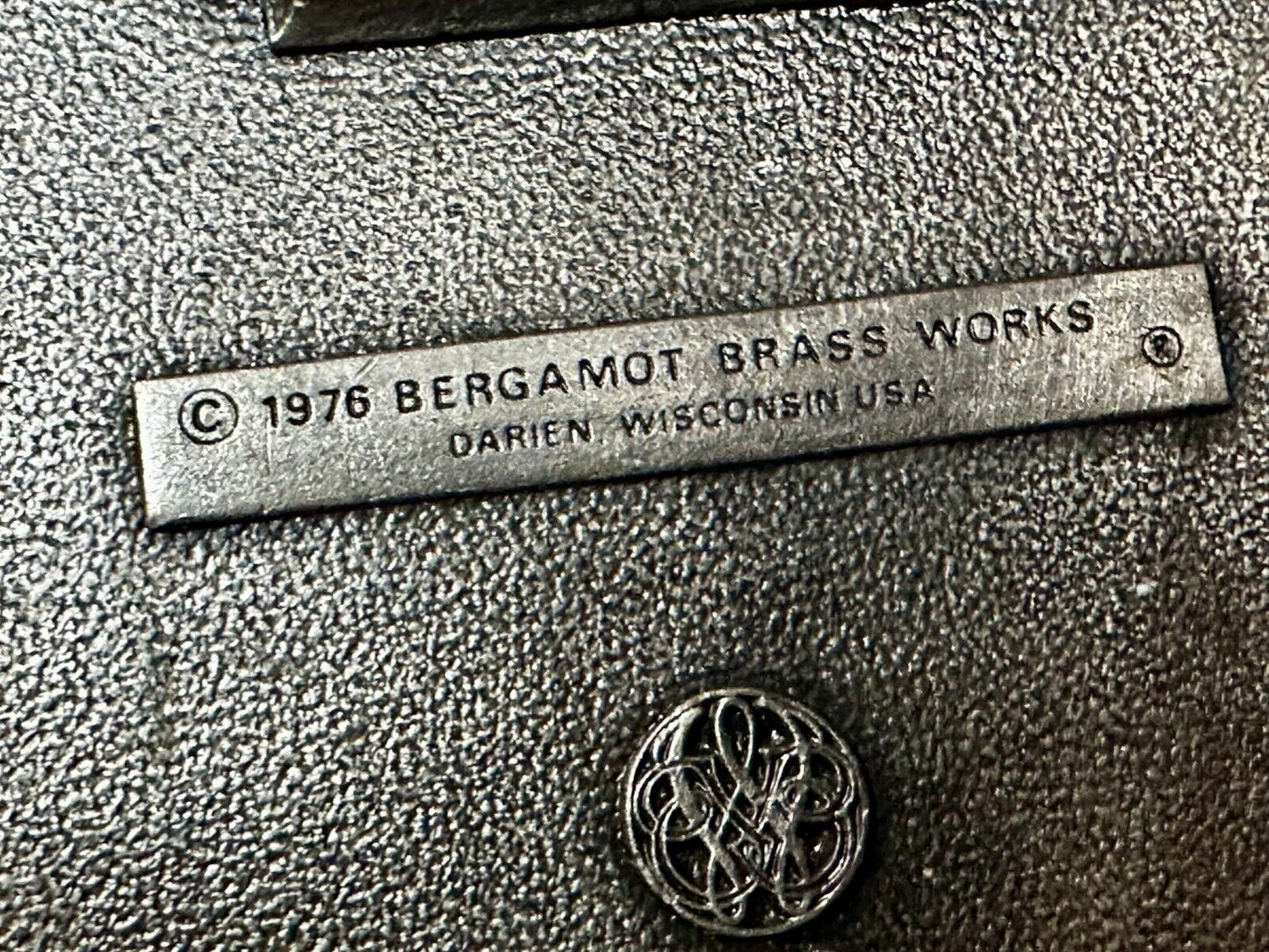 Bergamot Brass Works 1976 Olympic Games Belt Buckle USA Vintage Rectangle Solid