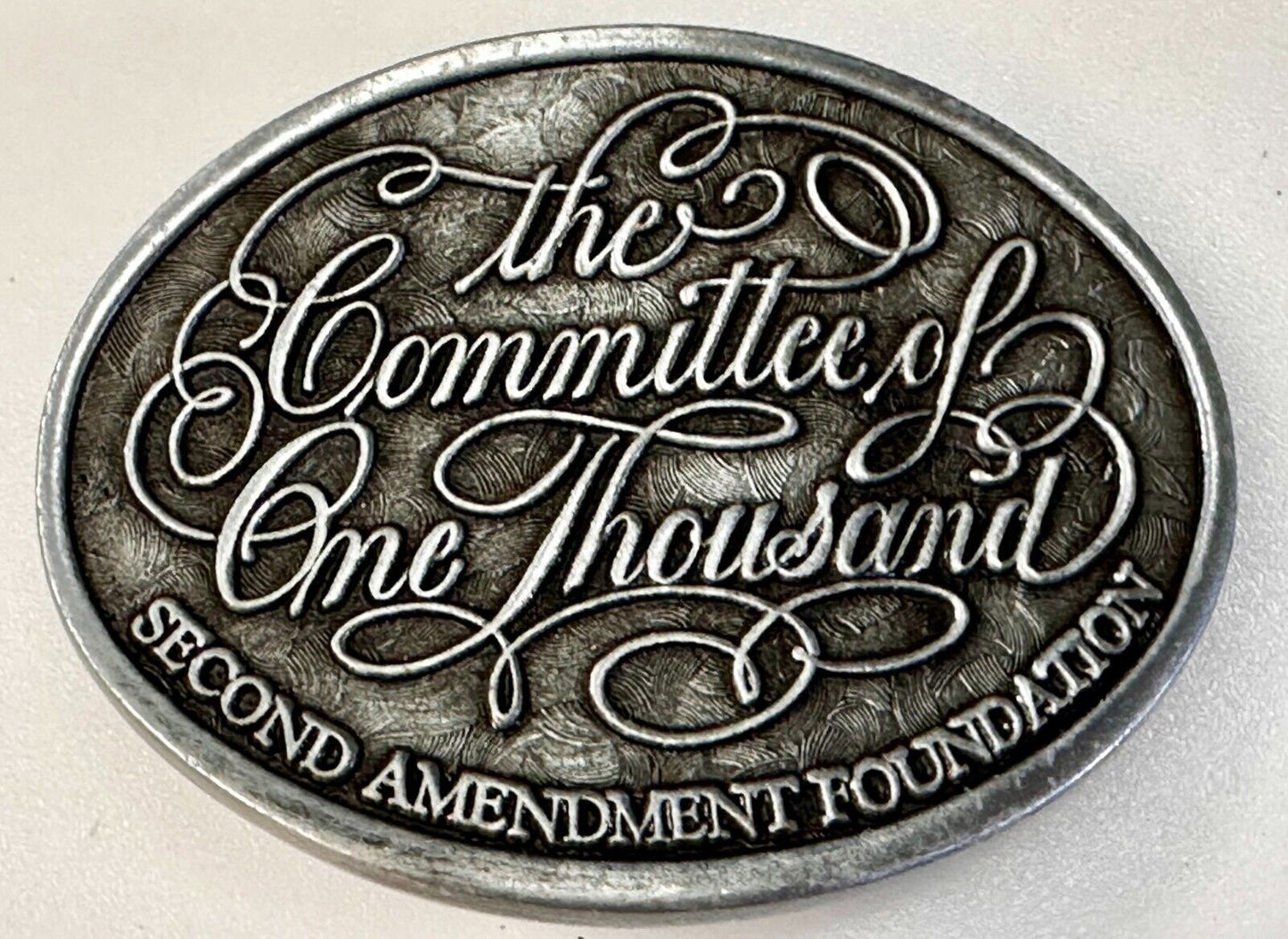 The Committee of One Thousand Second Amendment Gun Rights Foundation Belt Buckle