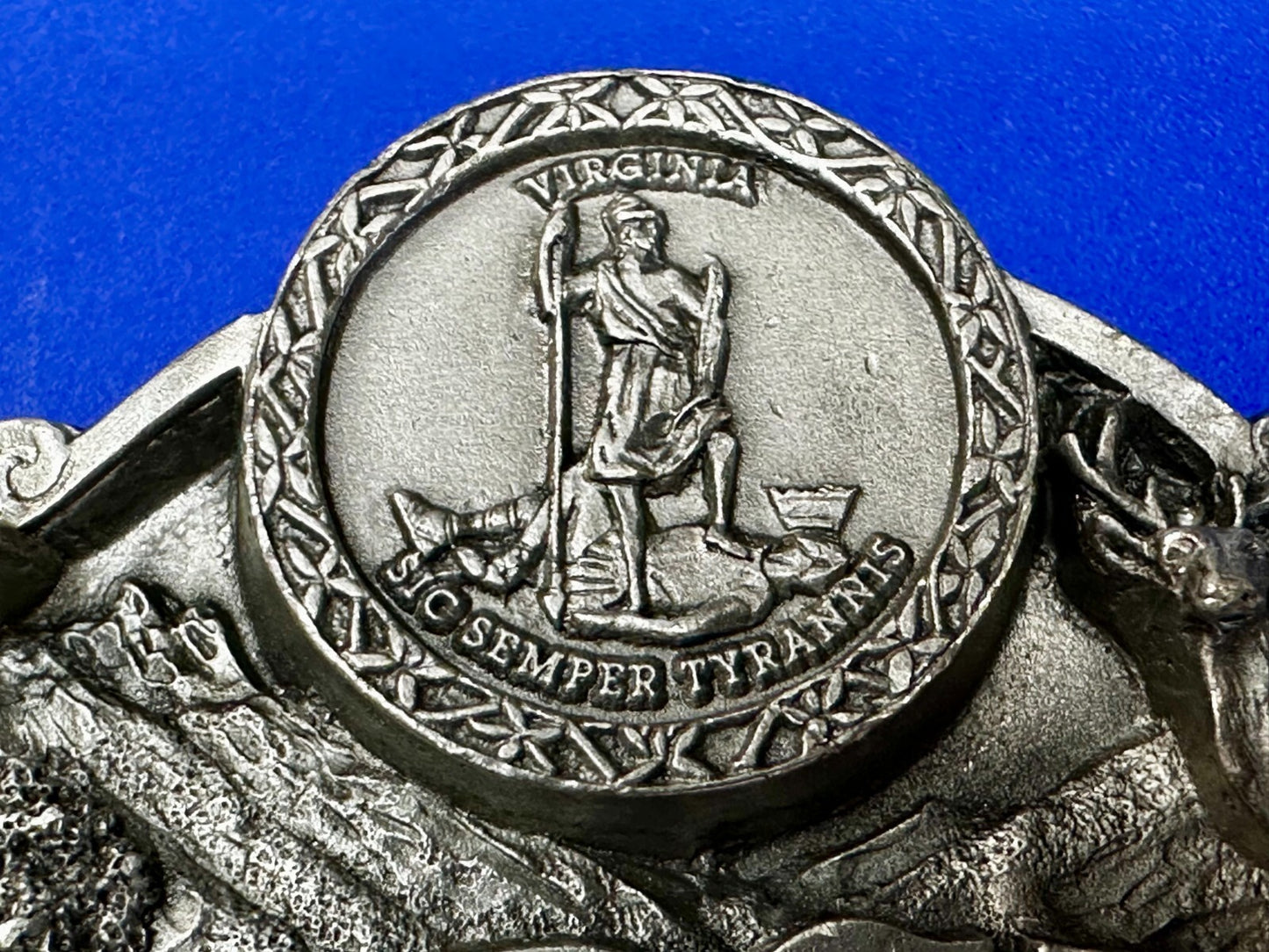 The States of Virginia Old Dominion Dogwood Cardinal 1987 Siskiyou Belt Buckle