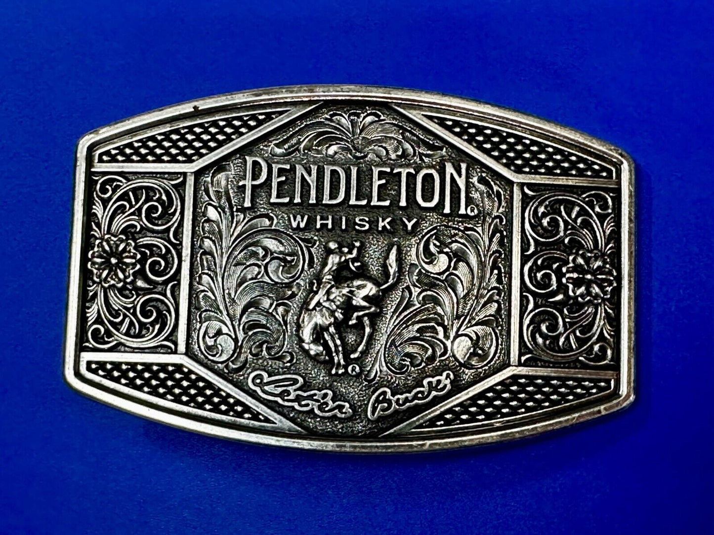 2022 Pendleton Whiskey Let'er Buck Rodeo Cowboy Montana Silversmiths Belt Buckle