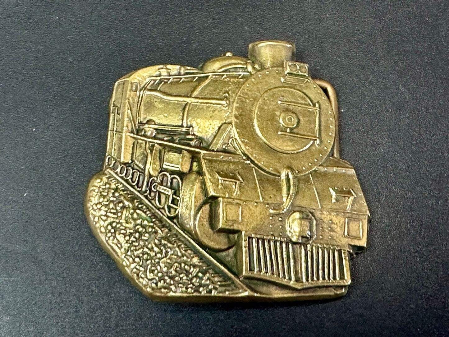 Train Rail Road Steam Engine vintage solid brass Baron Buckles belt buckle
