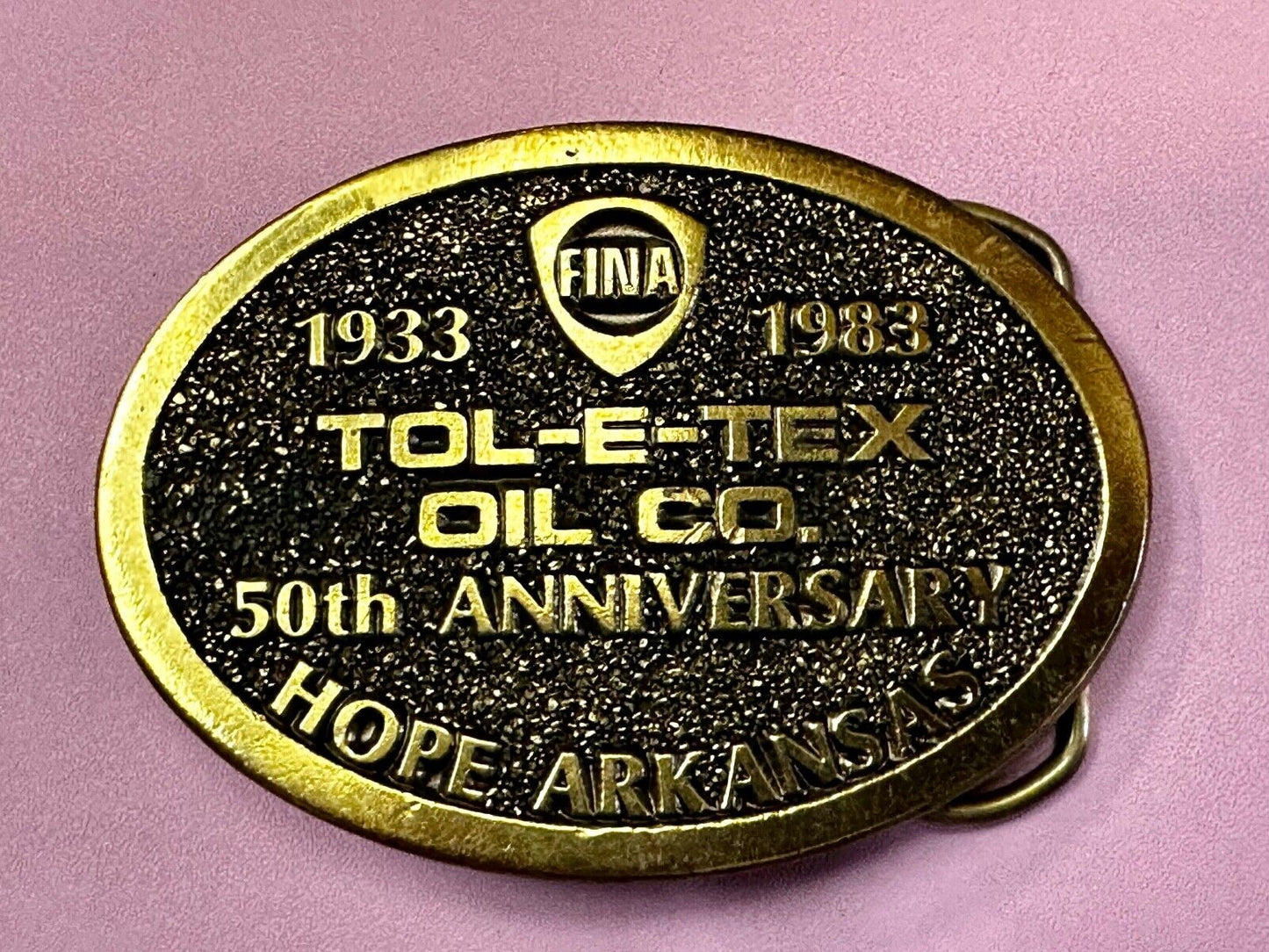 TOL-L-Tex Oil Company Hope Arkansas 50th Anniversary Great American Belt Buckle