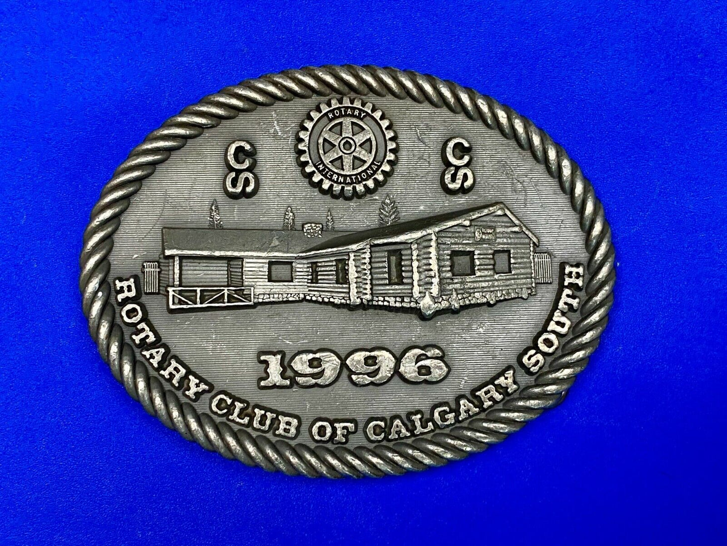 1996 Rotary Club Of Calgary South Vintage 1996 Belt Buckle