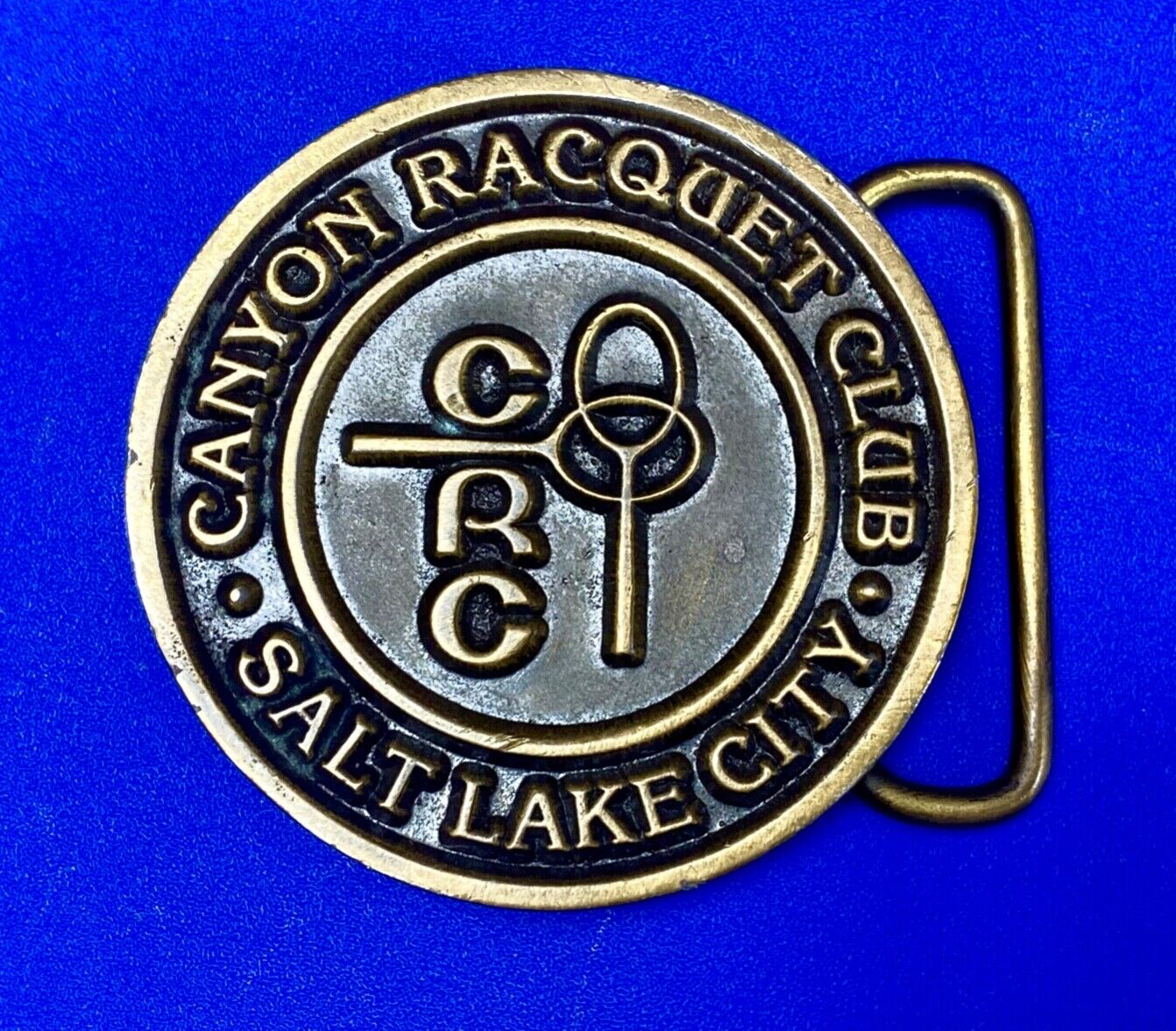 Vintage CRC - Salt Lake City Canyon Racquet club restored belt buckle